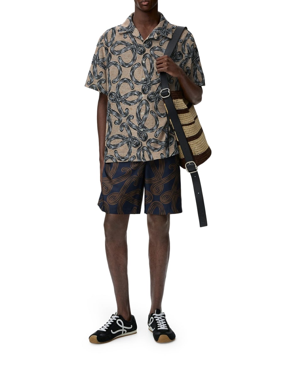 Loewe X Paula's Ibiza SHORT-SLEEVED SHIRT WITH ALL-OVER ANAGRAM, view 2