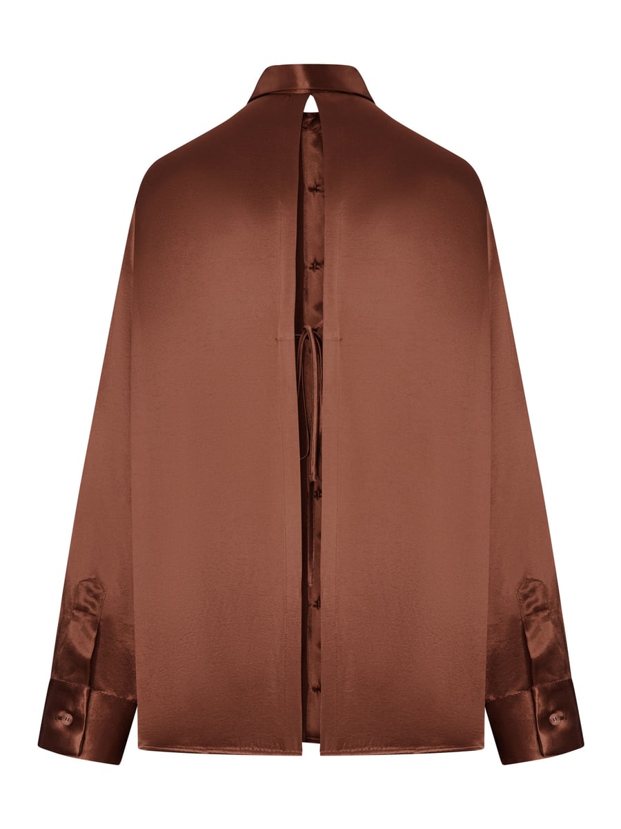 The Nina Studio OVERSIZED SILK SHIRT WITH VERTICAL BACK OPENING, view 2