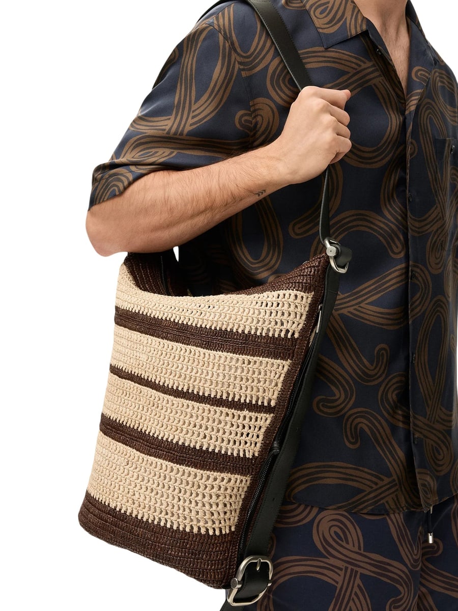 Loewe X Paula's Ibiza MEDIUM RAFFIA LOOP BUCKET, view 2