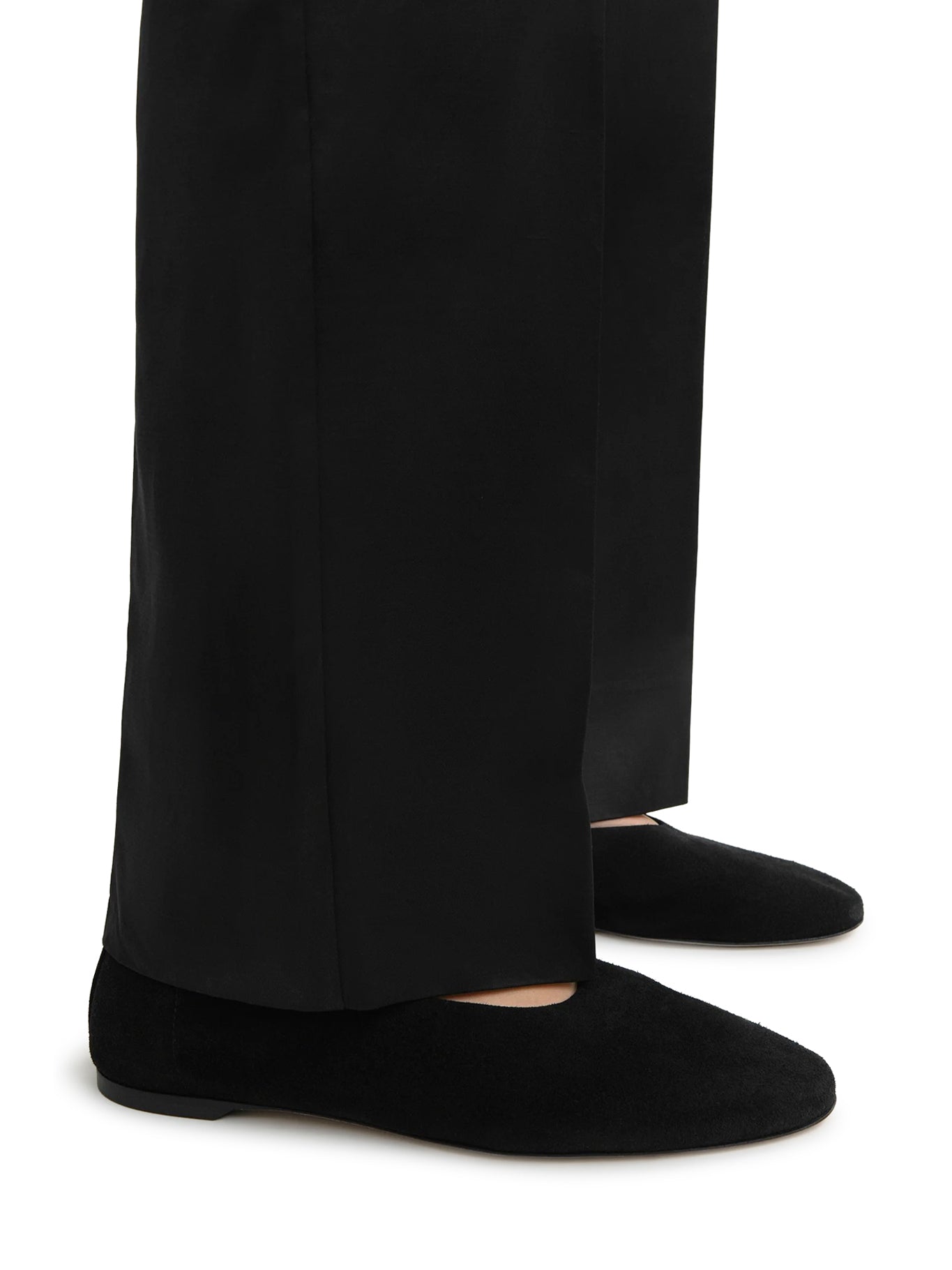 Toteme BLACK SUEDE BALLERINAS, view 2