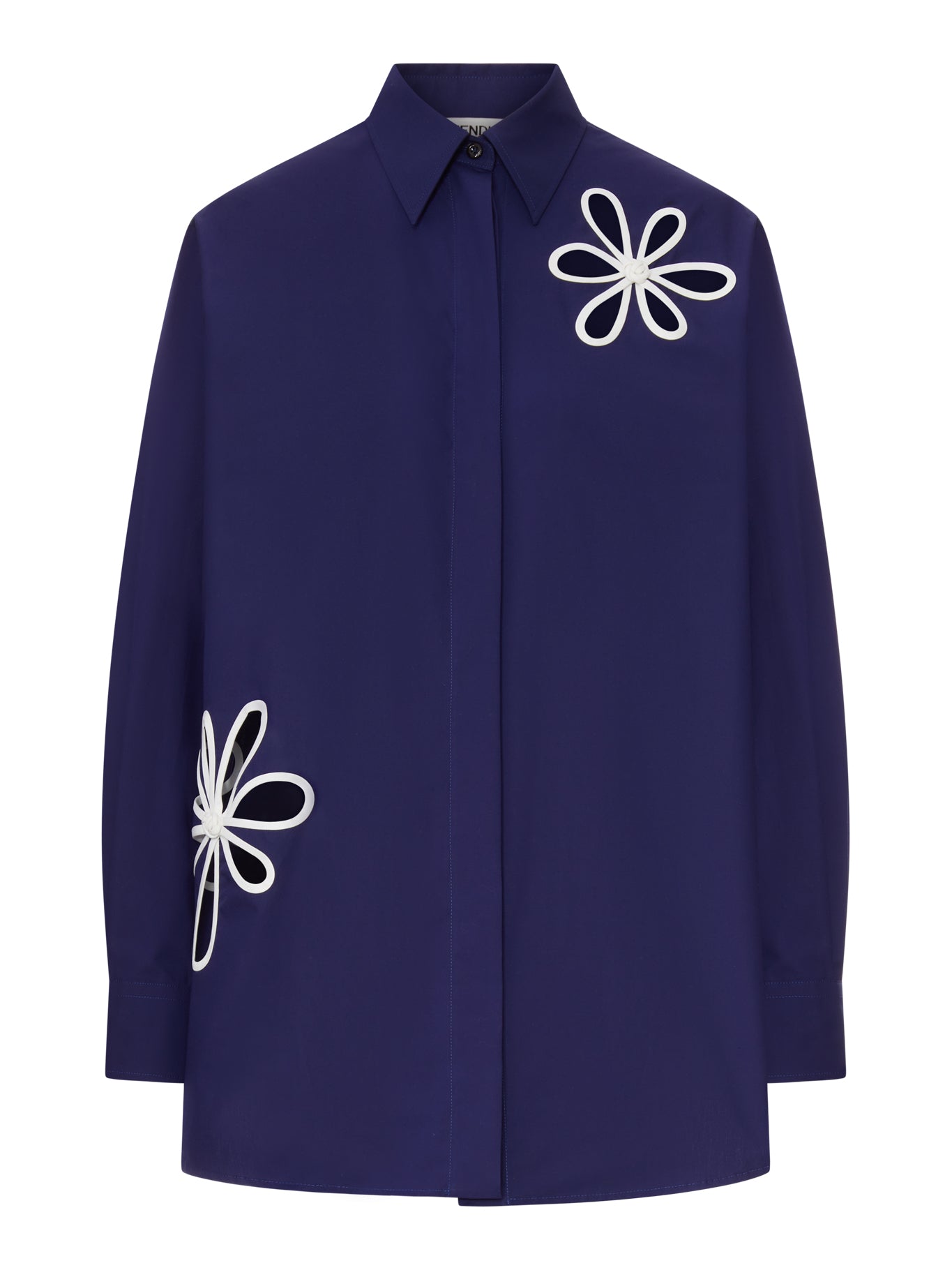 Fendi POPLIN SHIRT WITH CUT-OUT DETAILS