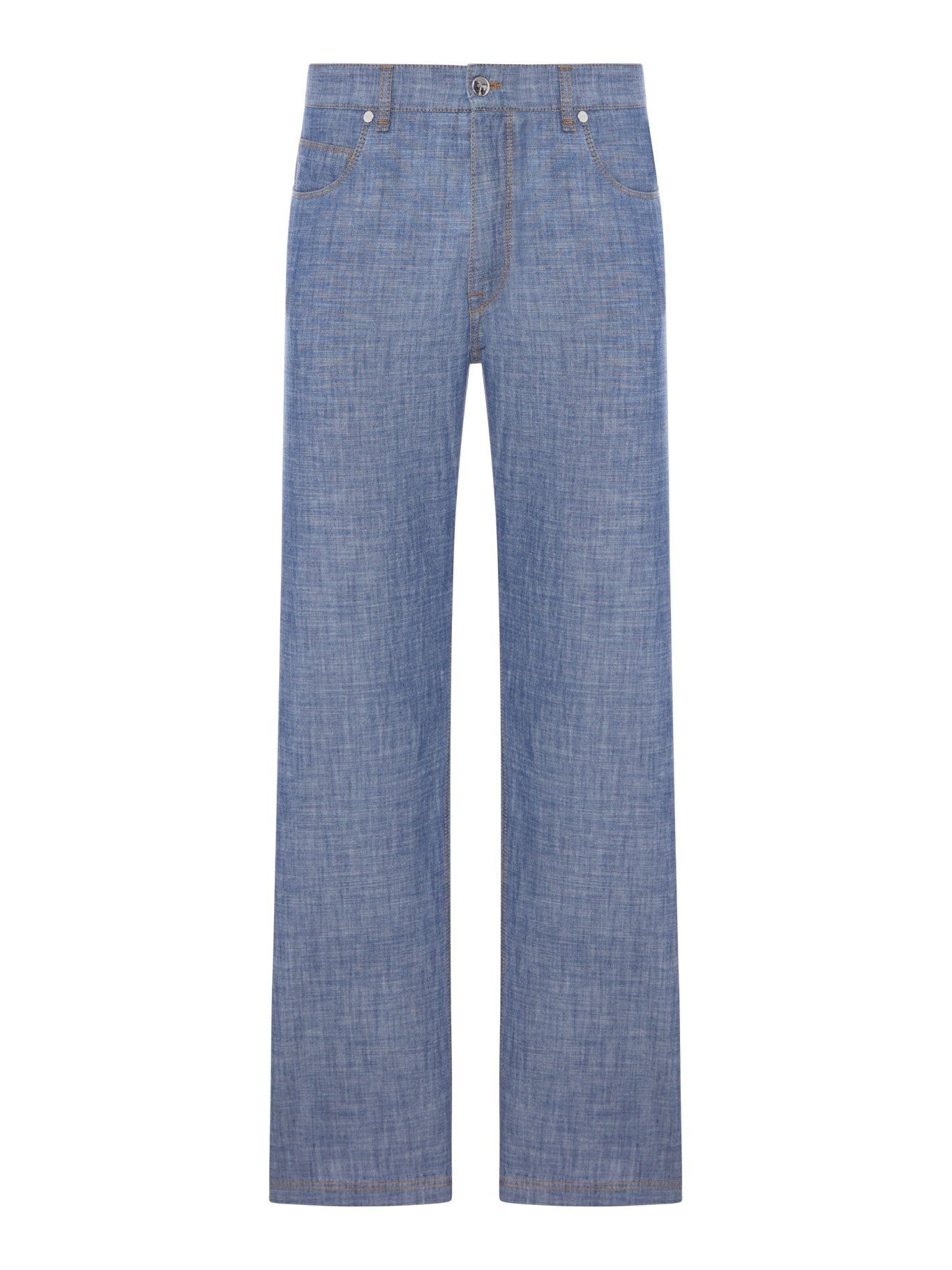 Fendi BLUE CHAMBRAY DENIM PANTS