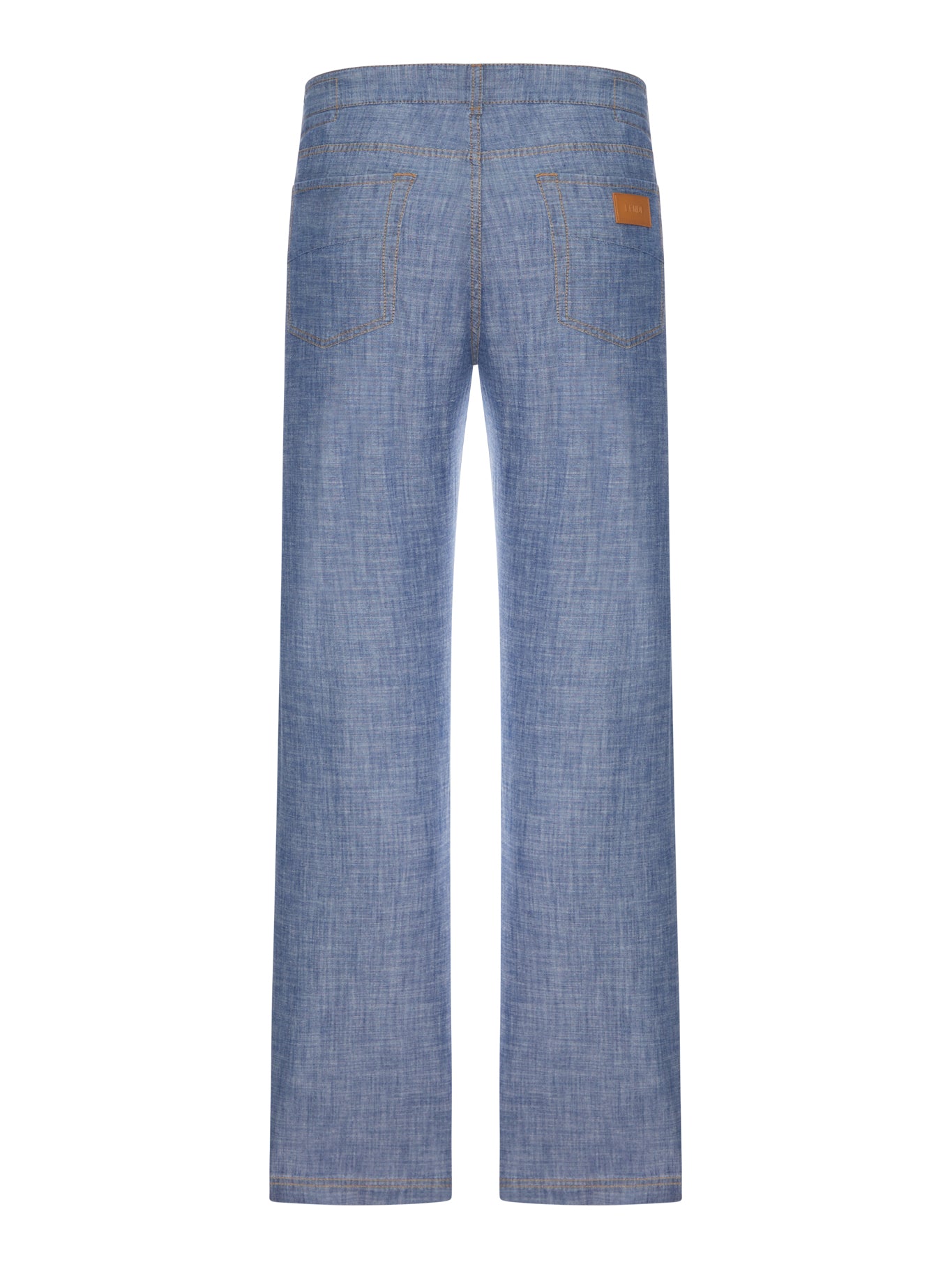 Fendi BLUE CHAMBRAY DENIM PANTS, view 2