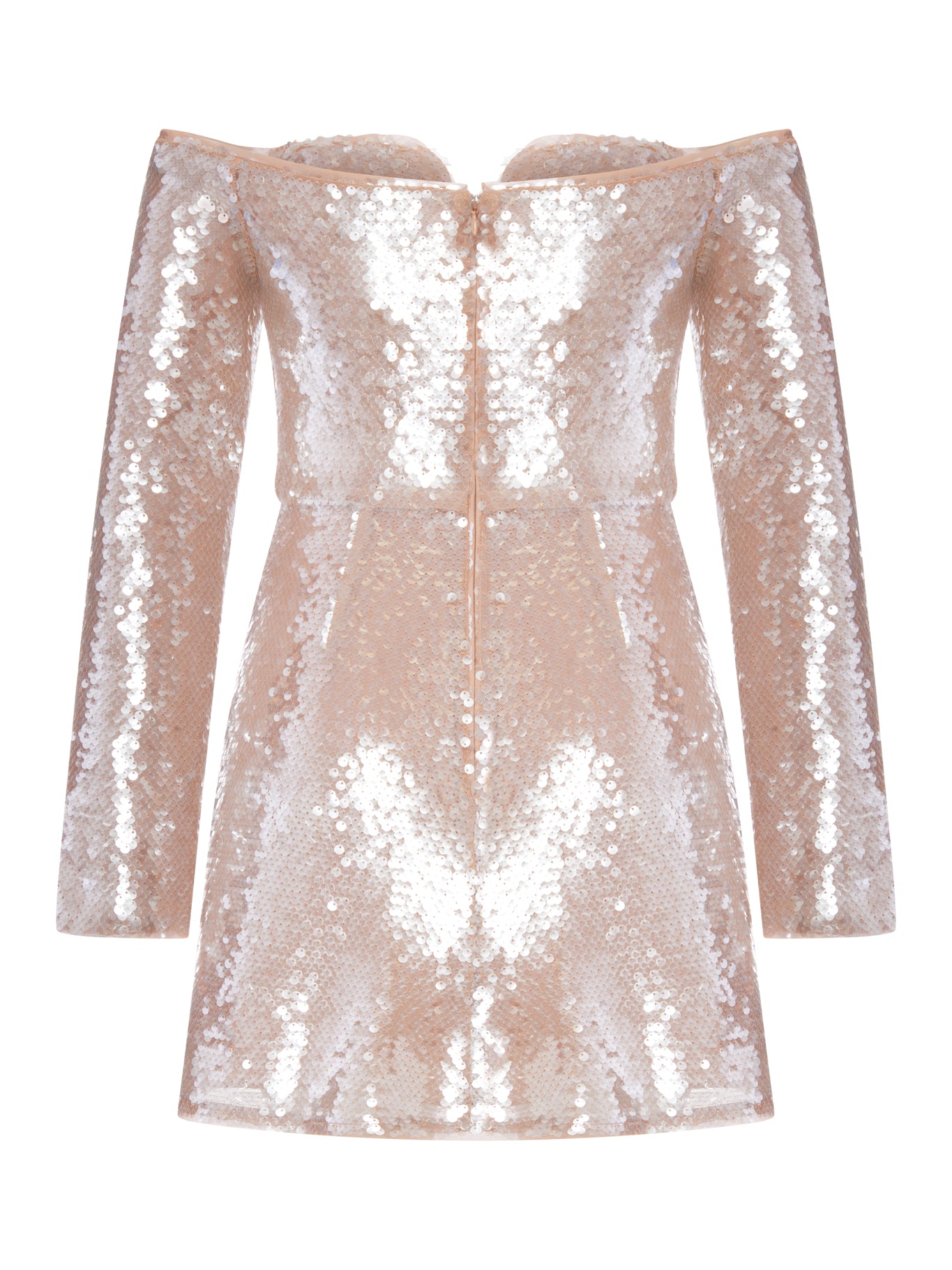 self-portrait OFF-SHOULDER SEQUIN MINI DRESS, view 2