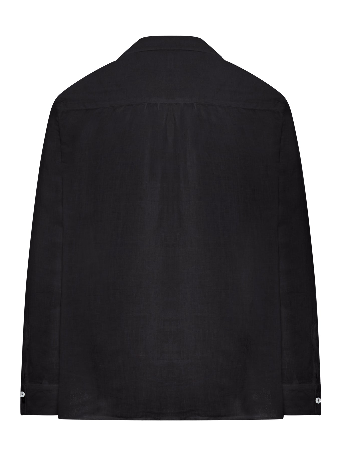 120% Lino LINEN SHIRT WITH COLLAR AND V-NECK, view 2