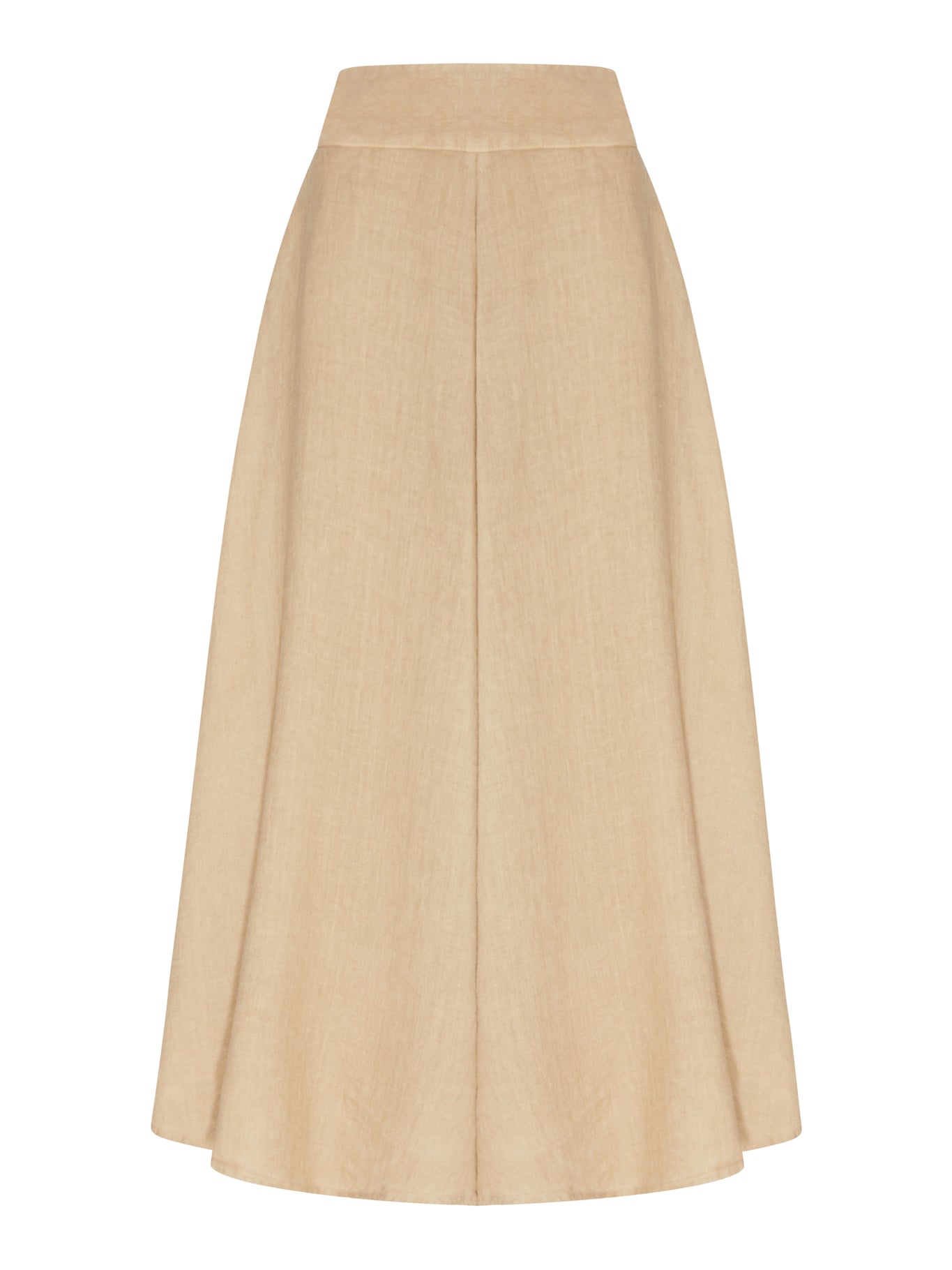 120% Lino LONG LINEN FLOWER SKIRT WITH WAISTBAND