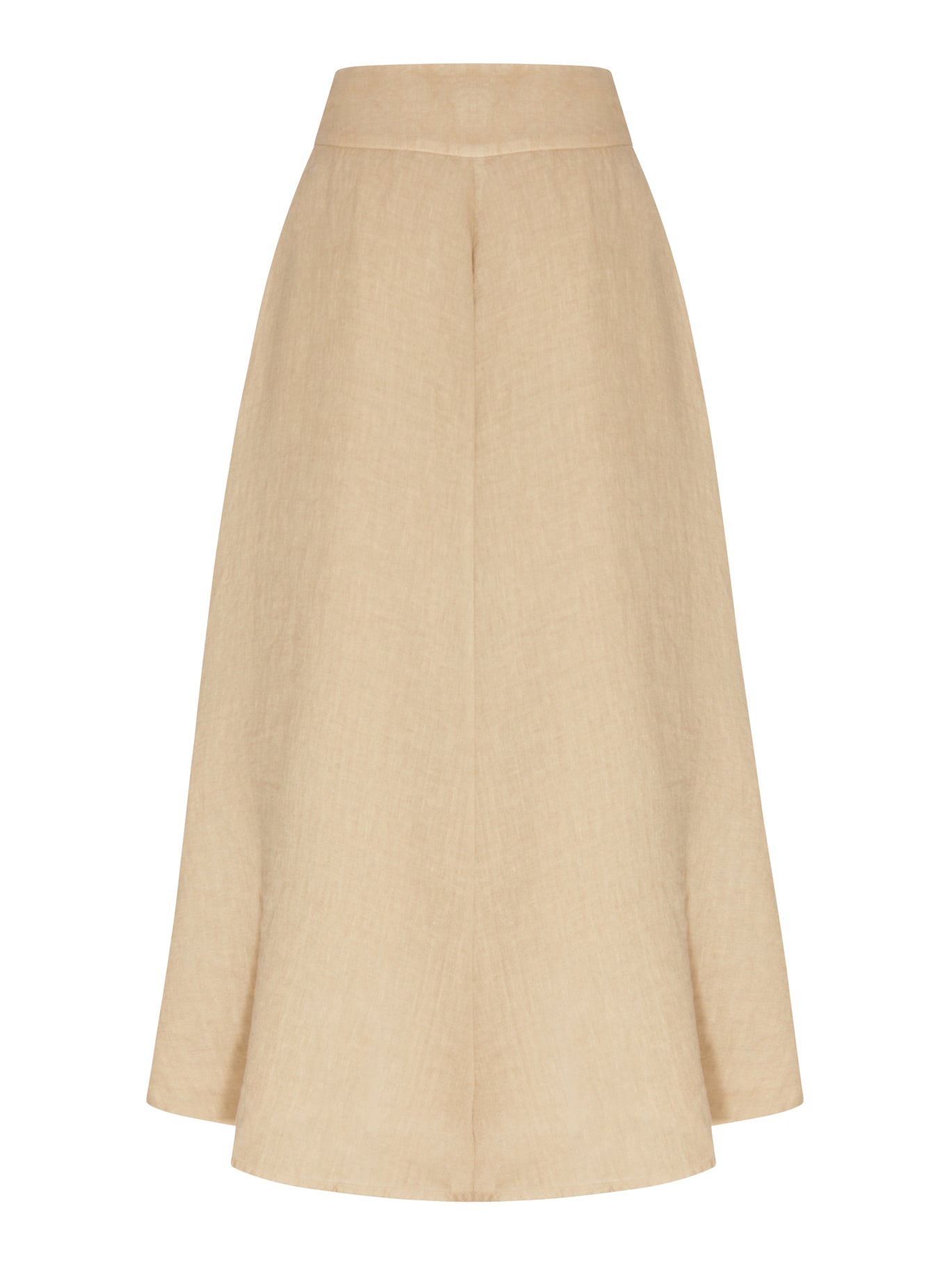 120% Lino LONG LINEN FLOWER SKIRT WITH WAISTBAND, view 2