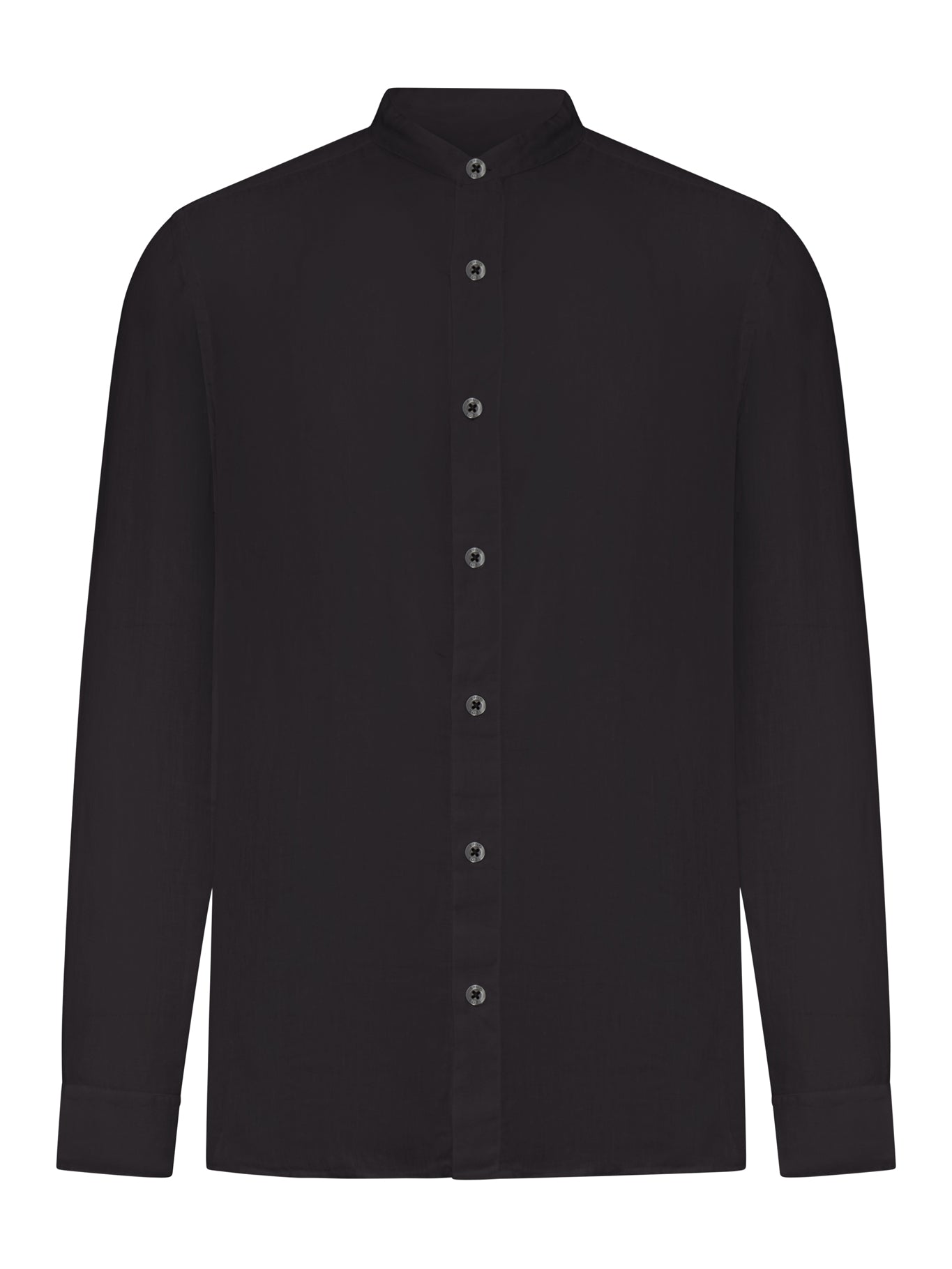 120% Lino LINEN SHIRT WITH MANDARIN COLLAR