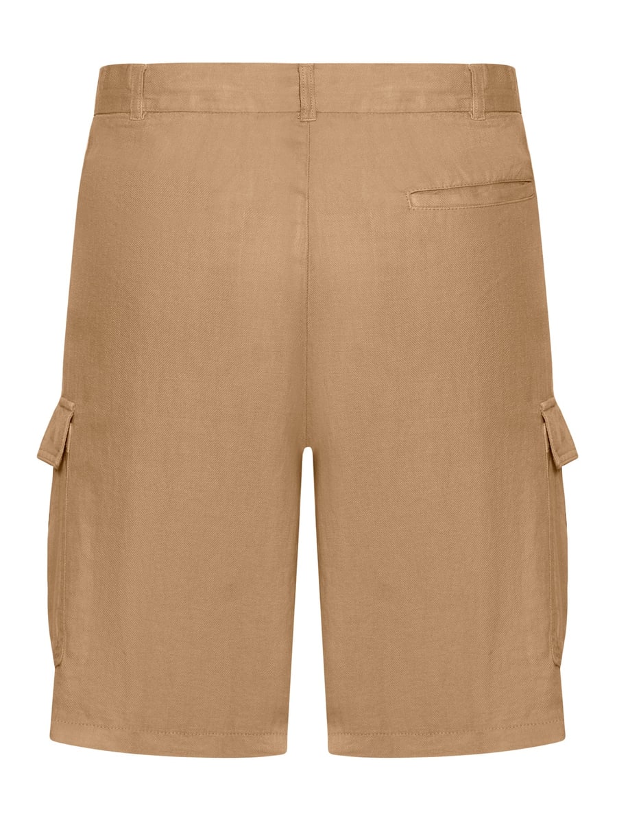 120% Lino LINEN CARGO BERMUDA SHORTS, view 2