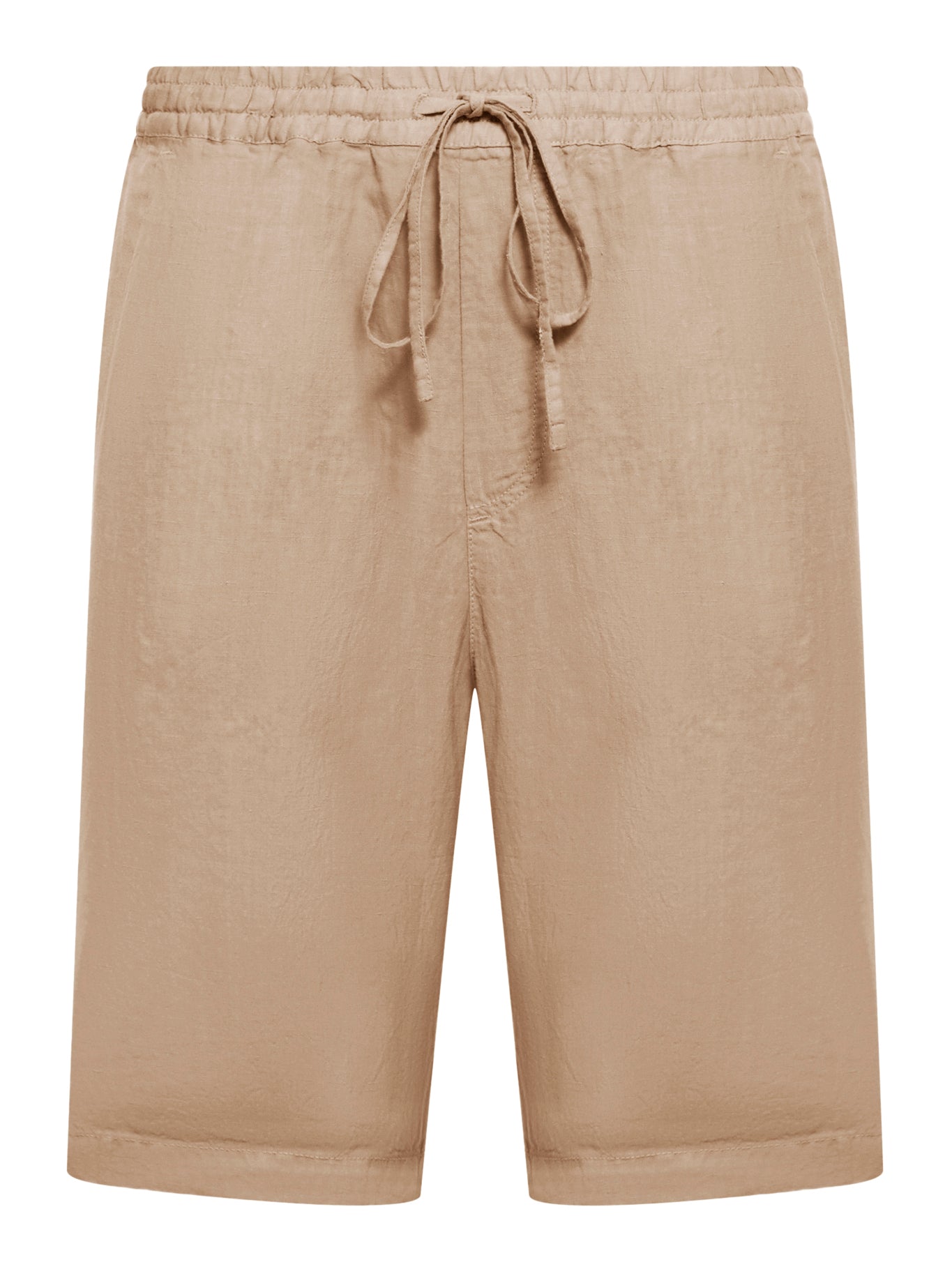 120% Lino LINEN BERMUDA SHORTS WITH DRAWSTRING WAIST