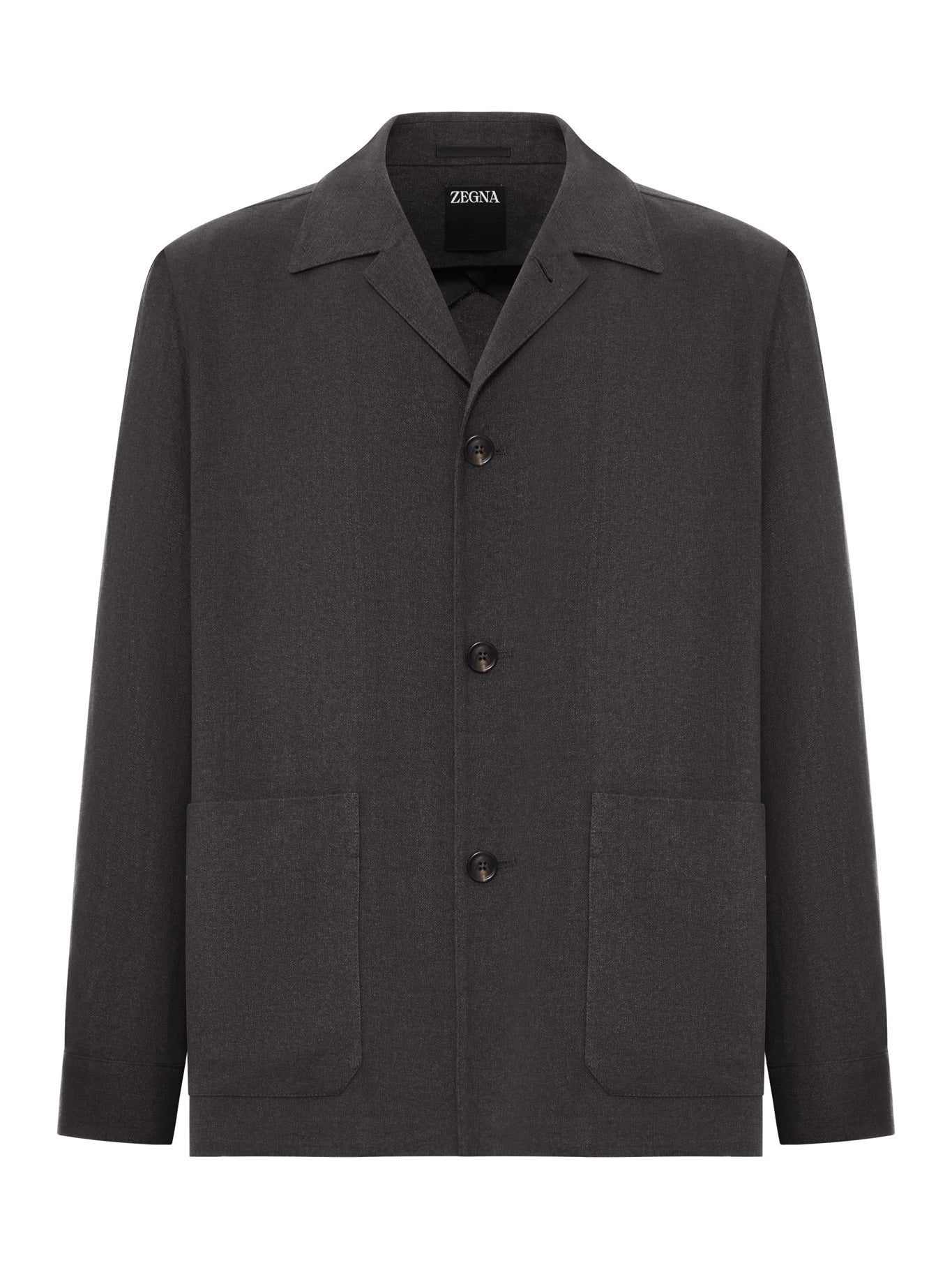 Zegna WOOL AND LINEN MIX JACKET WITH PATCHED POCKETS