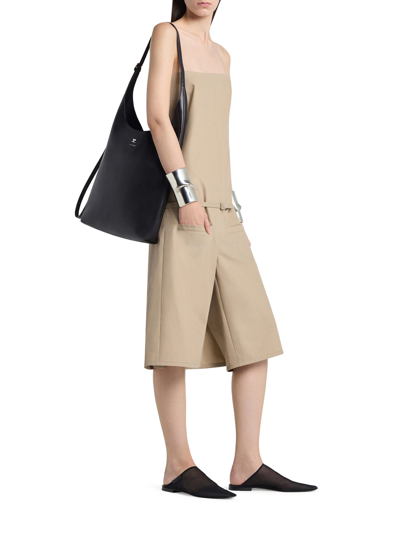 Courreges LARGE MELT LEATHER TOTE BAG, view 2