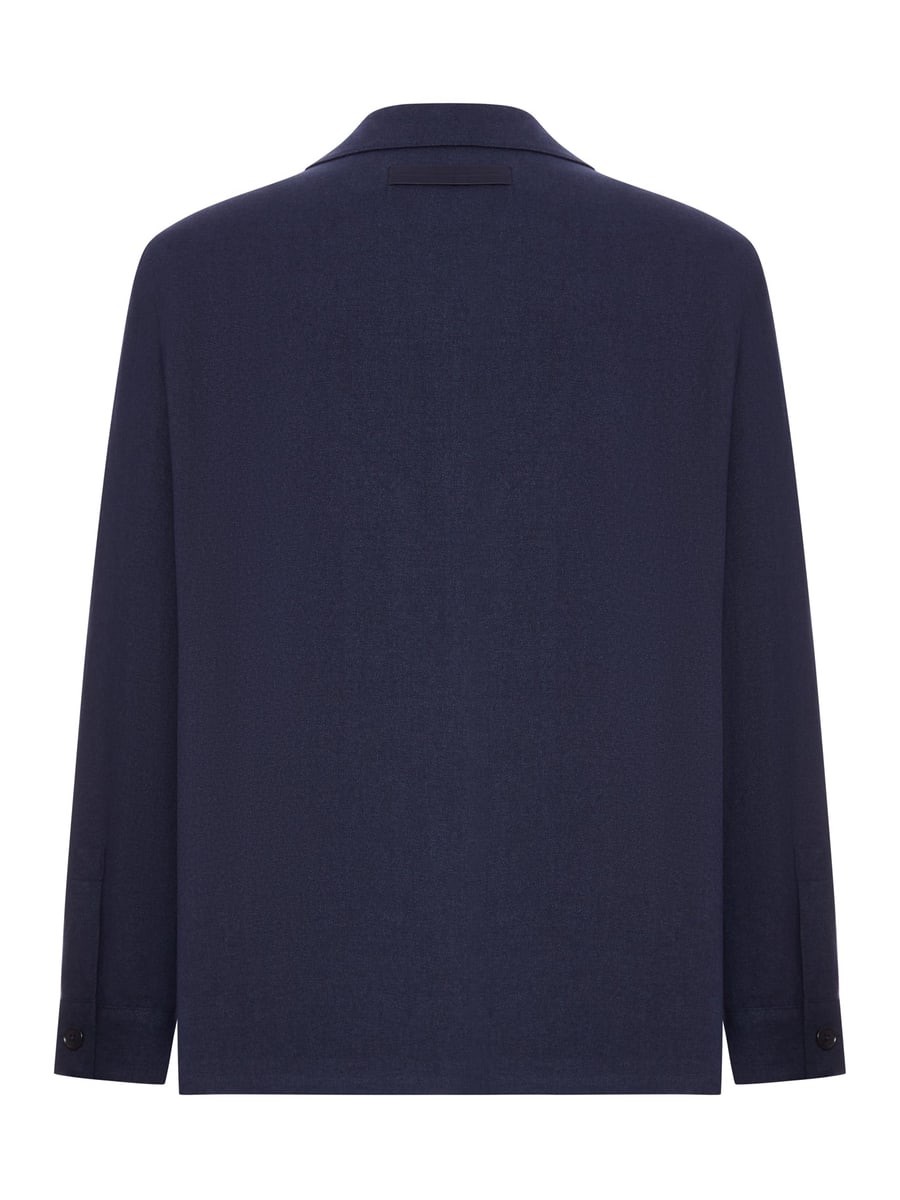Zegna WOOL AND LINEN MIX JACKET WITH PATCHED POCKETS, view 2