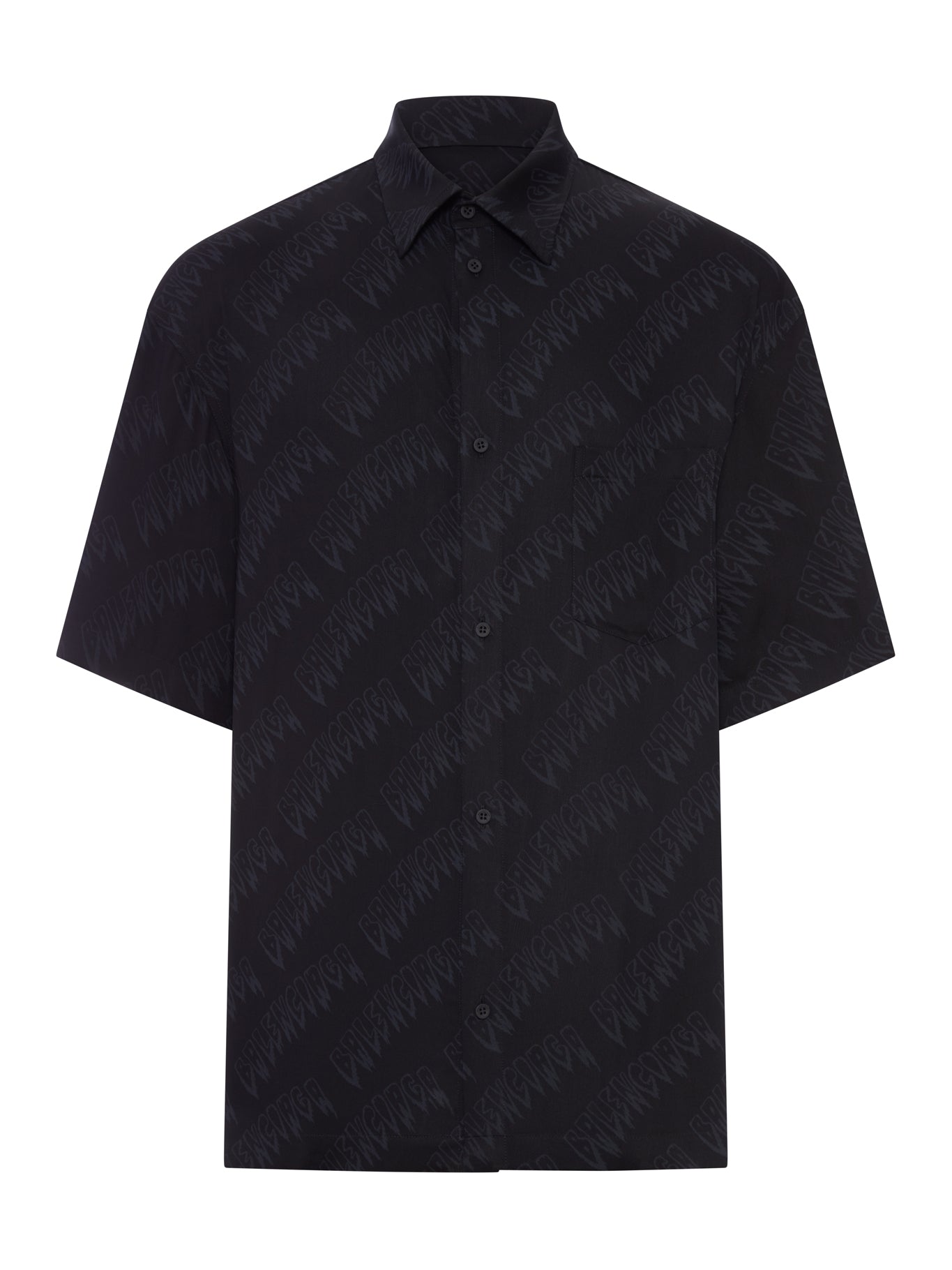Balenciaga FLUID VISCOSE SHIRT WITH ALLOVER LOGO