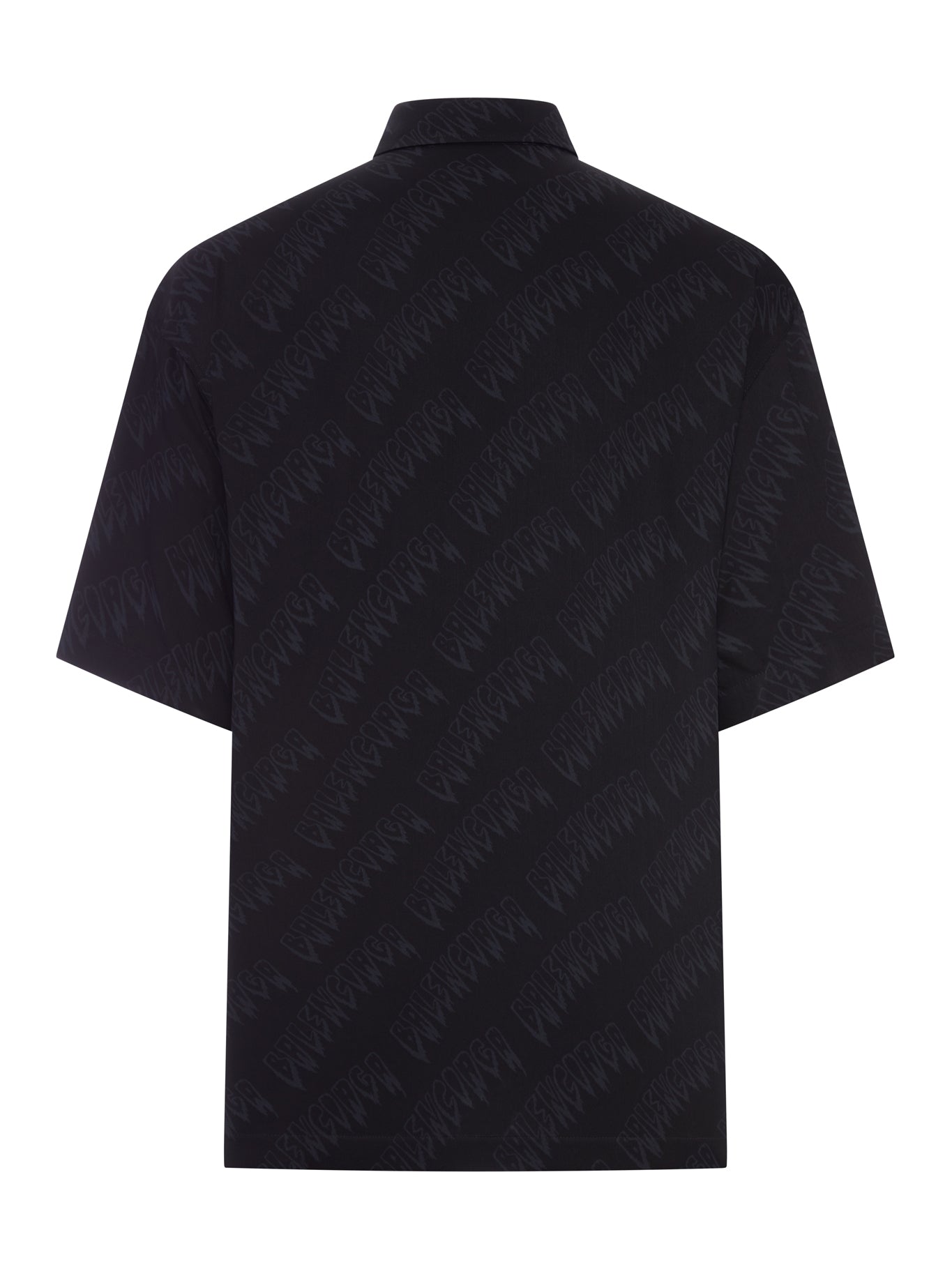 Balenciaga FLUID VISCOSE SHIRT WITH ALLOVER LOGO, view 2