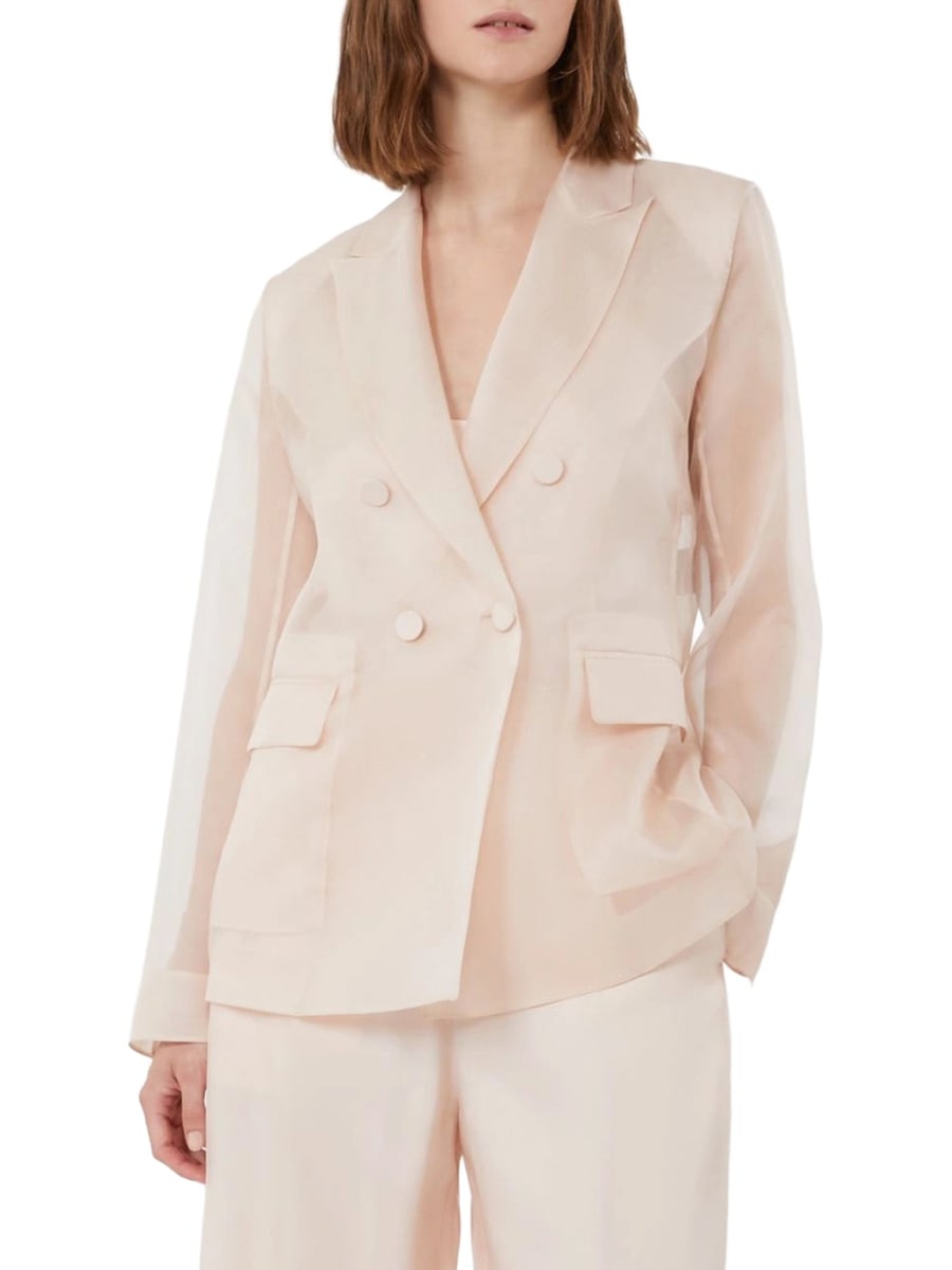 Max Mara Pianoforte SILK ORGANZA SLOGAN JACKET, view 3