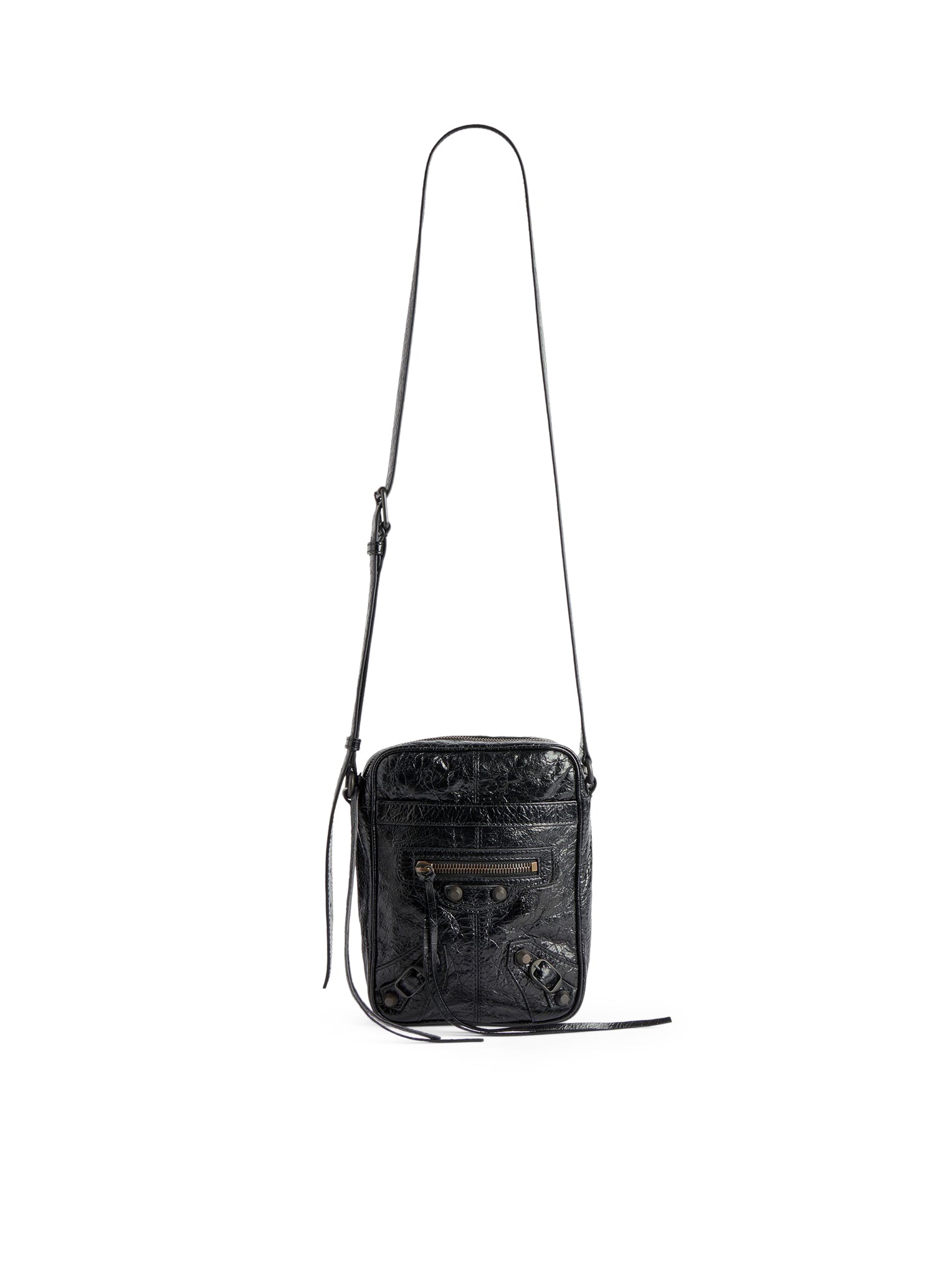 Balenciaga LE CITY MEN`S VERTICAL CROSSBODY BAG IN BLACK