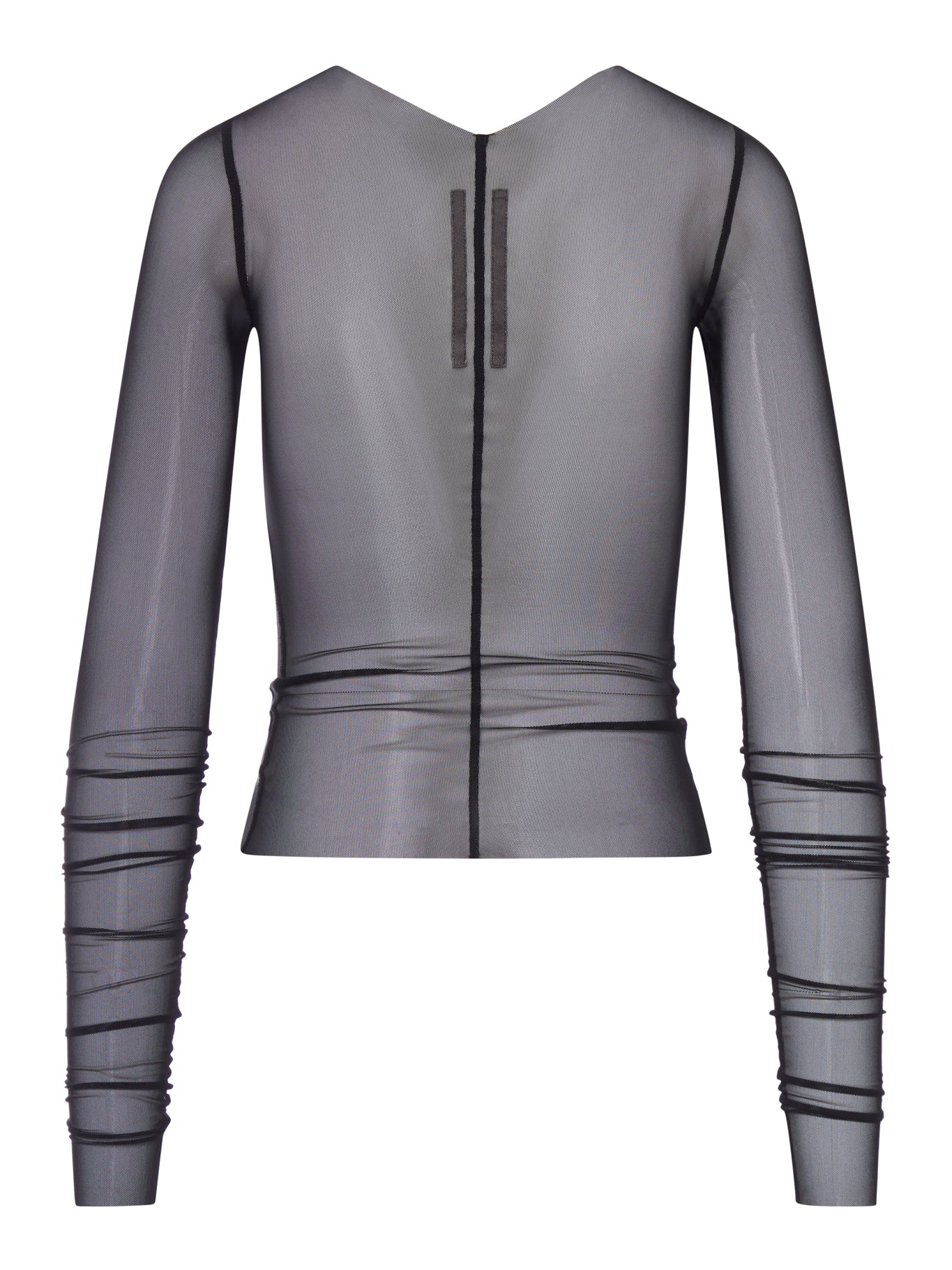 Rick Owens TEMPLE T-SHIRT IN TRANSPARENT TULLE, view 2