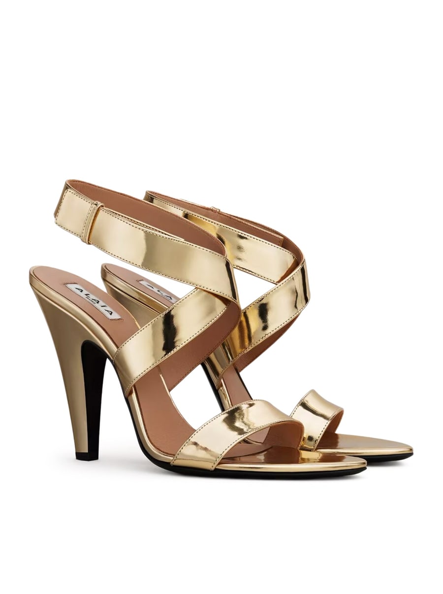 Alaïa MIRROR-EFFECT SANDALS, view 2