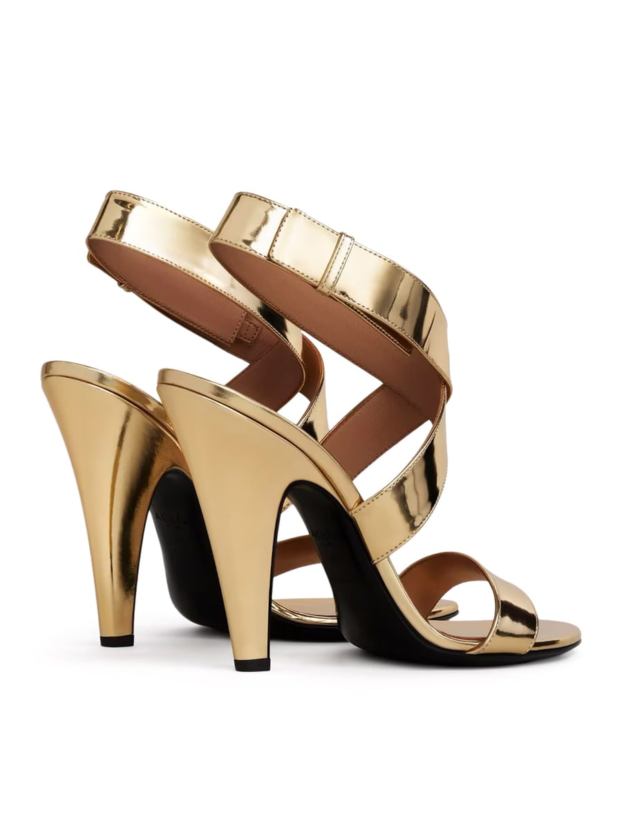 Alaïa MIRROR-EFFECT SANDALS, view 3