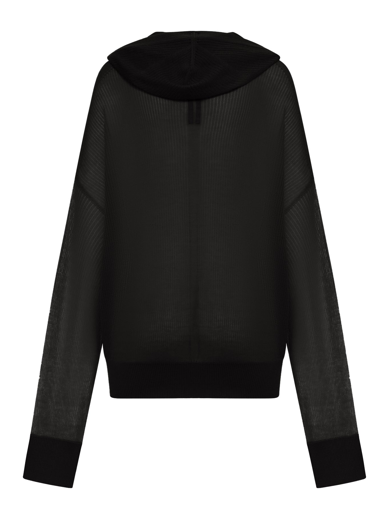 Rick Owens SEMI-TRANSPARENT KNIT SWEATSHIRT WITH HOOD, view 2