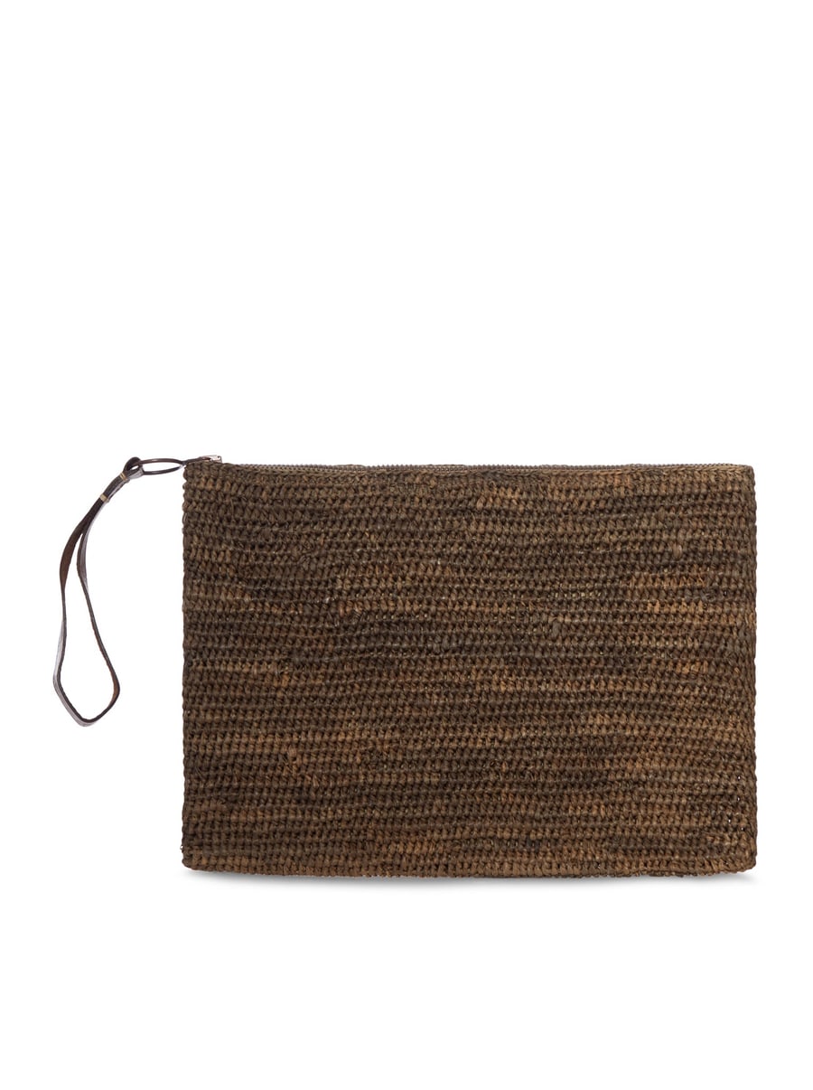 I Beliv AMPY RAFFIA CLUTCH