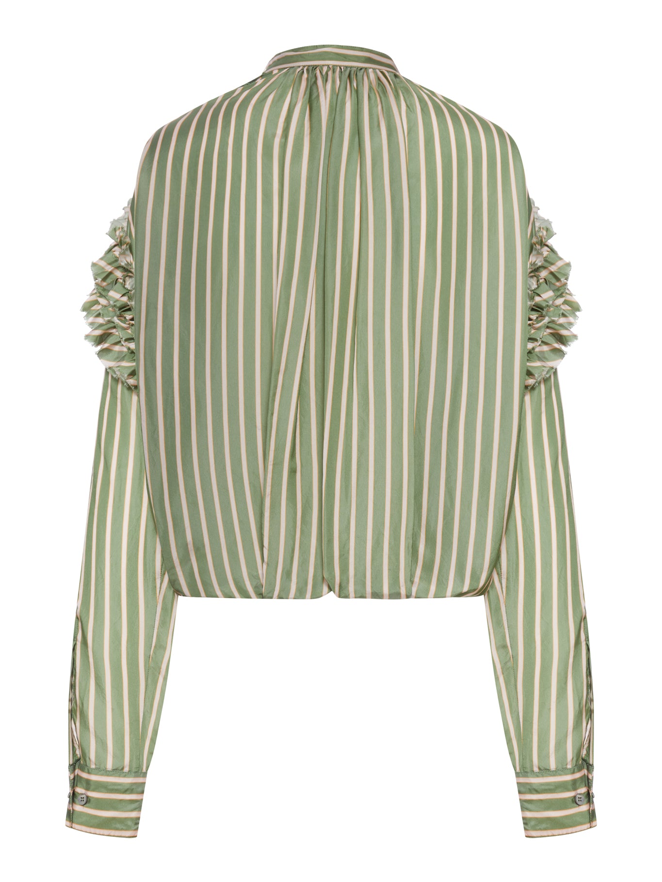 Dries Van Noten STRIPED BLOUSE WITH RUFFLES, view 2