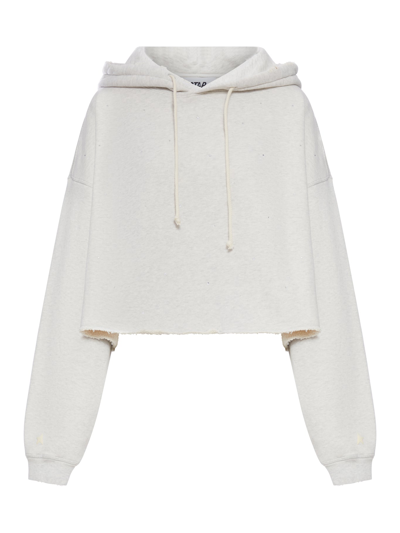 Golden Goose CROPPED HOODIE WITH MICRO APPLICATIONS