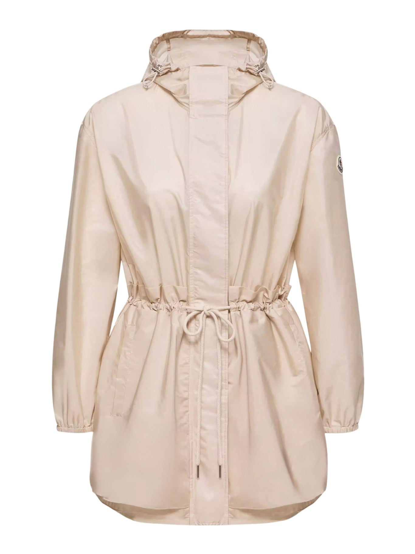 Moncler MIDI WETEAU JACKET WITH HOOD AND RUFFLES