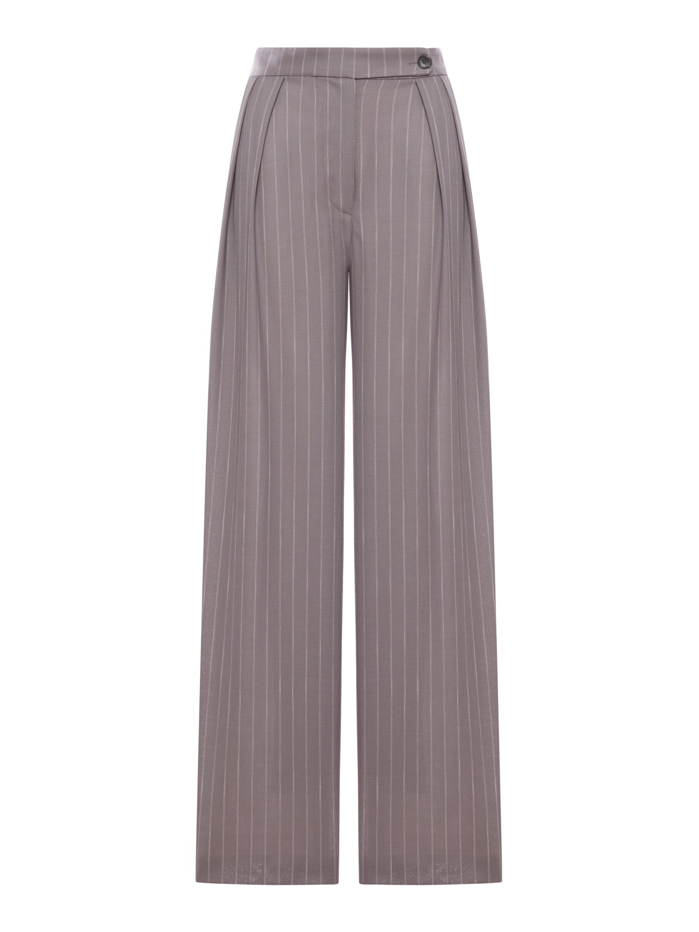 Dries Van Noten WIDE-LEG PINSTRIPED FABRIC TROUSERS WITH PLEATS