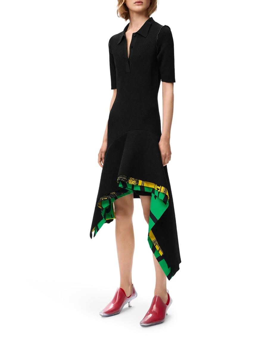 Loewe ASYMMETRIC DRESS WITH MULTI-LAYERED HEM, view 2