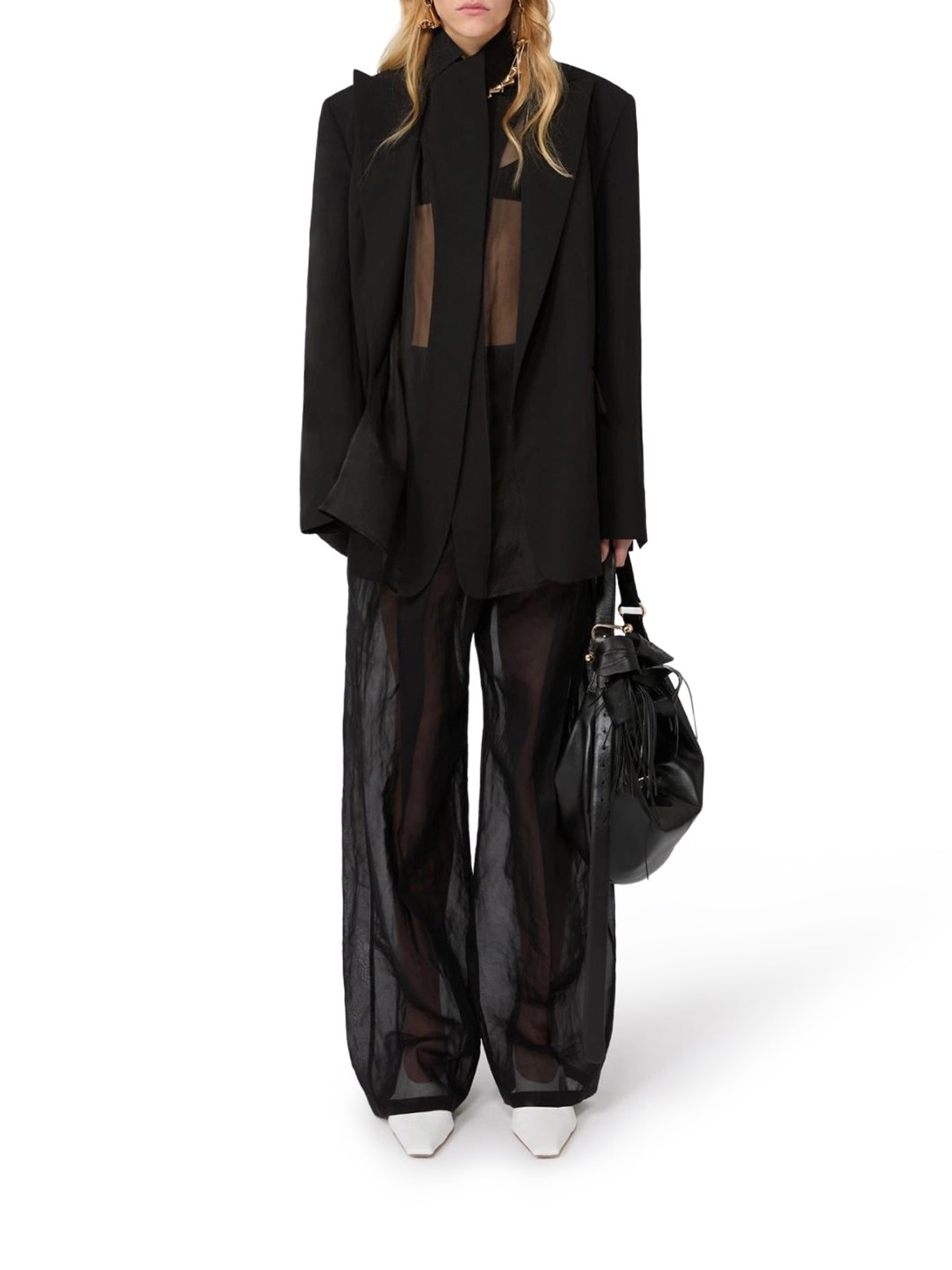 Sportmax DOUBLE COLLAR BLAZER IN VISCOSE BLEND, view 2