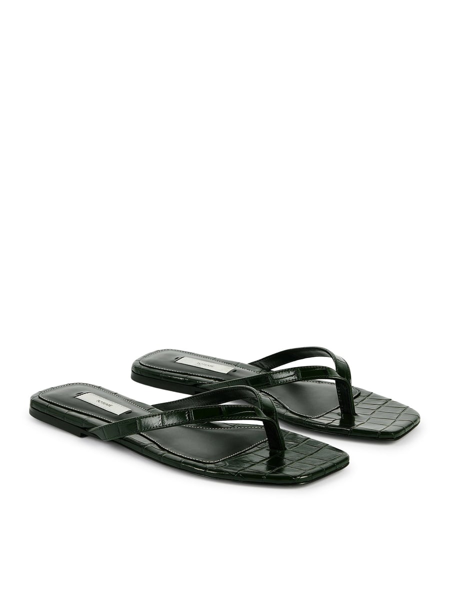 Toteme CROCO-EMBOSSED FLIP-FLOPS, view 4