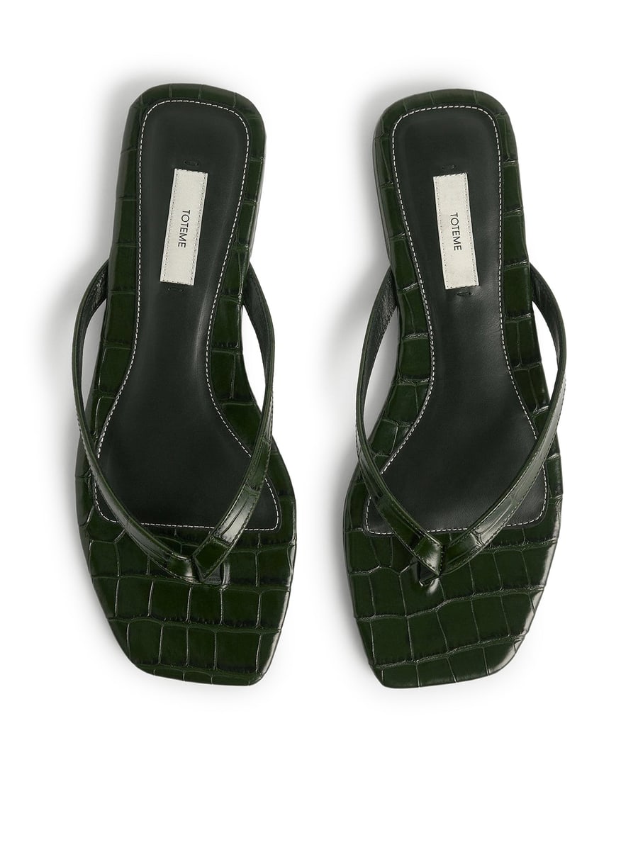Toteme CROCO-EMBOSSED FLIP-FLOPS, view 5