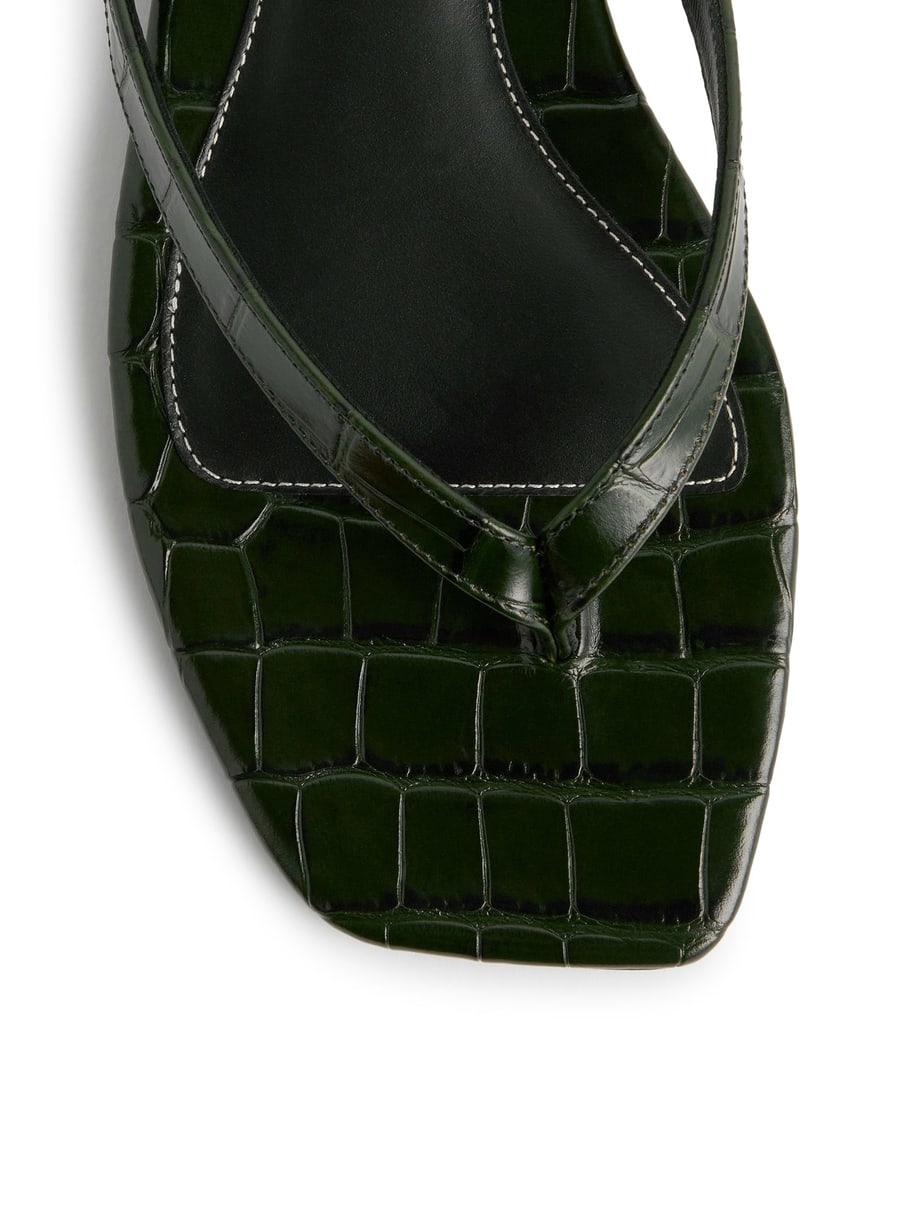 Toteme CROCO-EMBOSSED FLIP-FLOPS, view 6