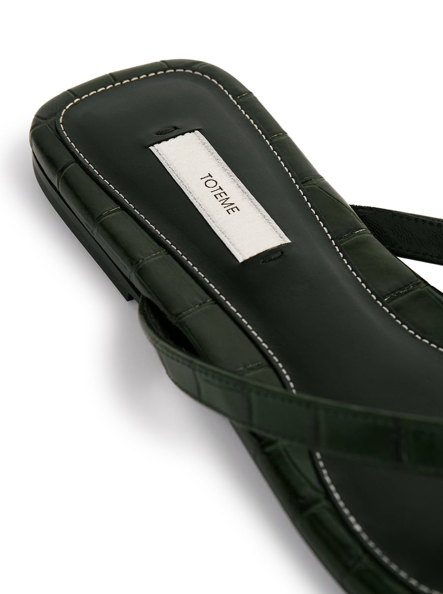 Toteme CROCO-EMBOSSED FLIP-FLOPS, view 7