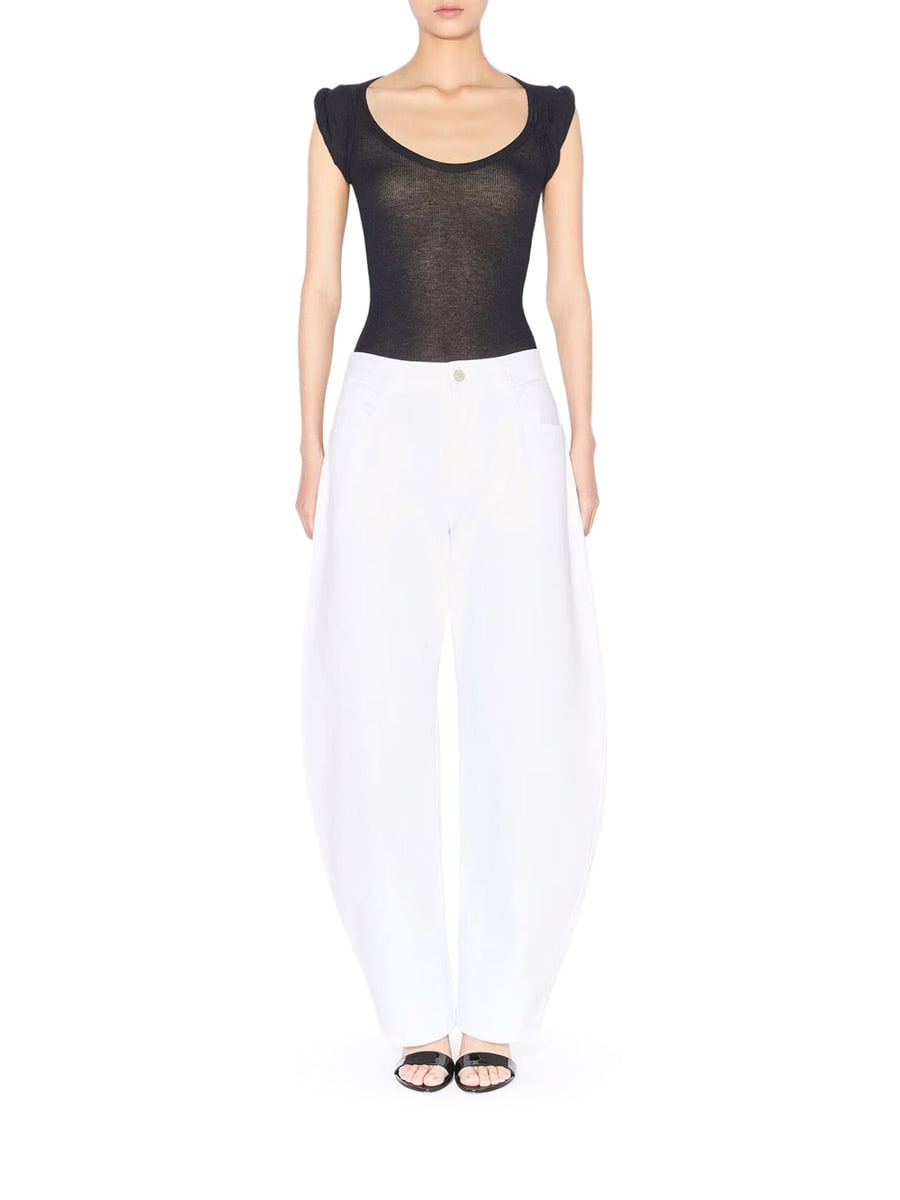 Alaïa LOW-WAISTED ROUNDED JEANS, view 2