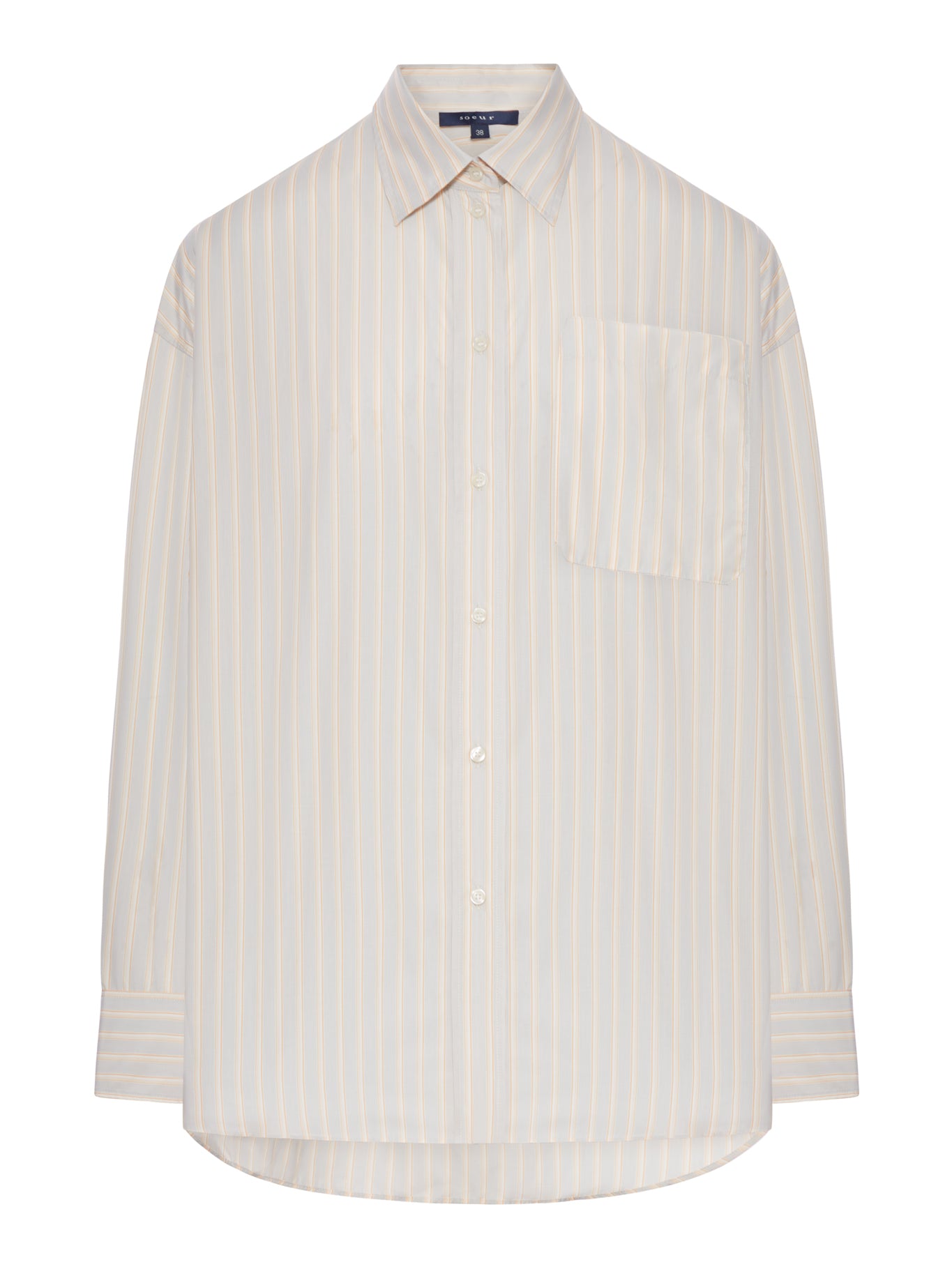 Soeur OVERSIZED COTTON SHIRT WITH PATCHED POCKET