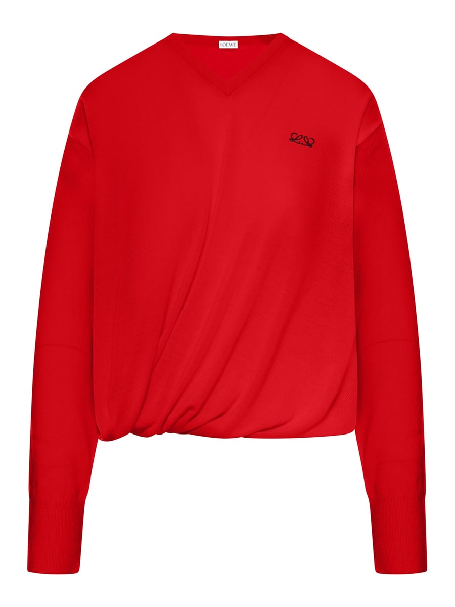 Loewe DRAPED MERINO WOOL SWEATER