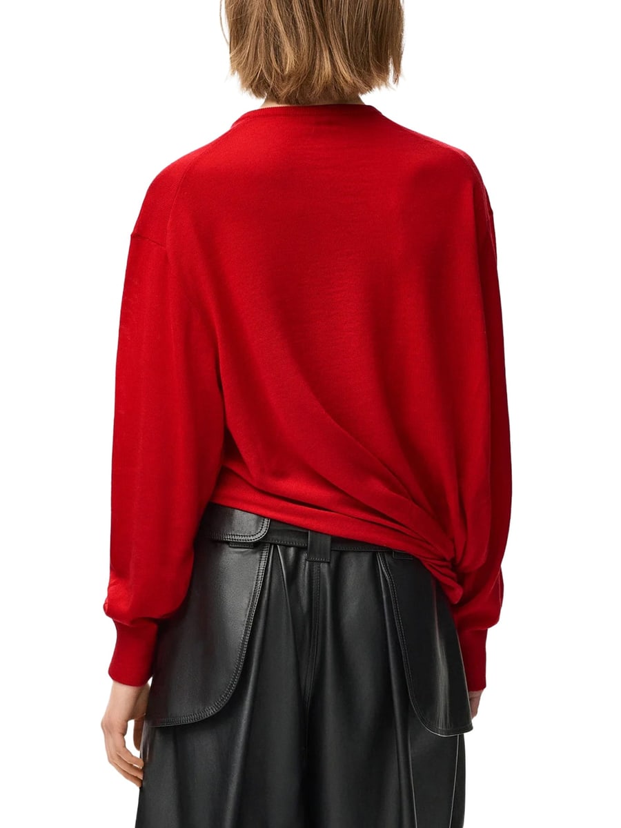Loewe DRAPED MERINO WOOL SWEATER, view 4
