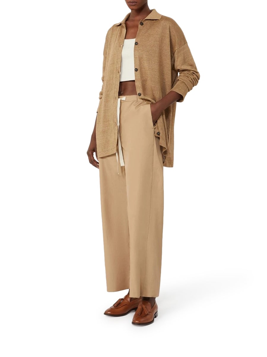 'S Max Mara COTTON DRAWSTRING TROUSERS, view 2