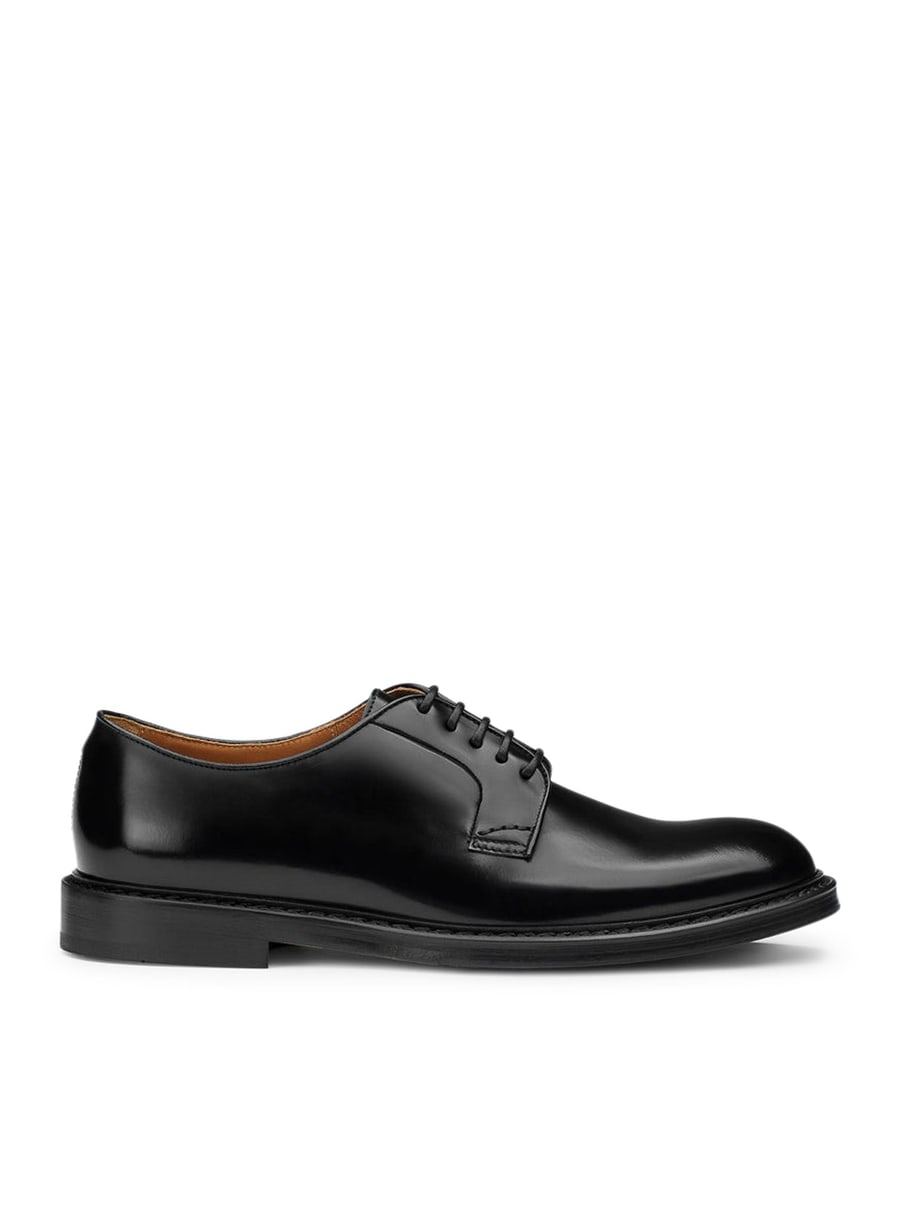 Doucals LEATHER LACE-UP DERBY SHOE