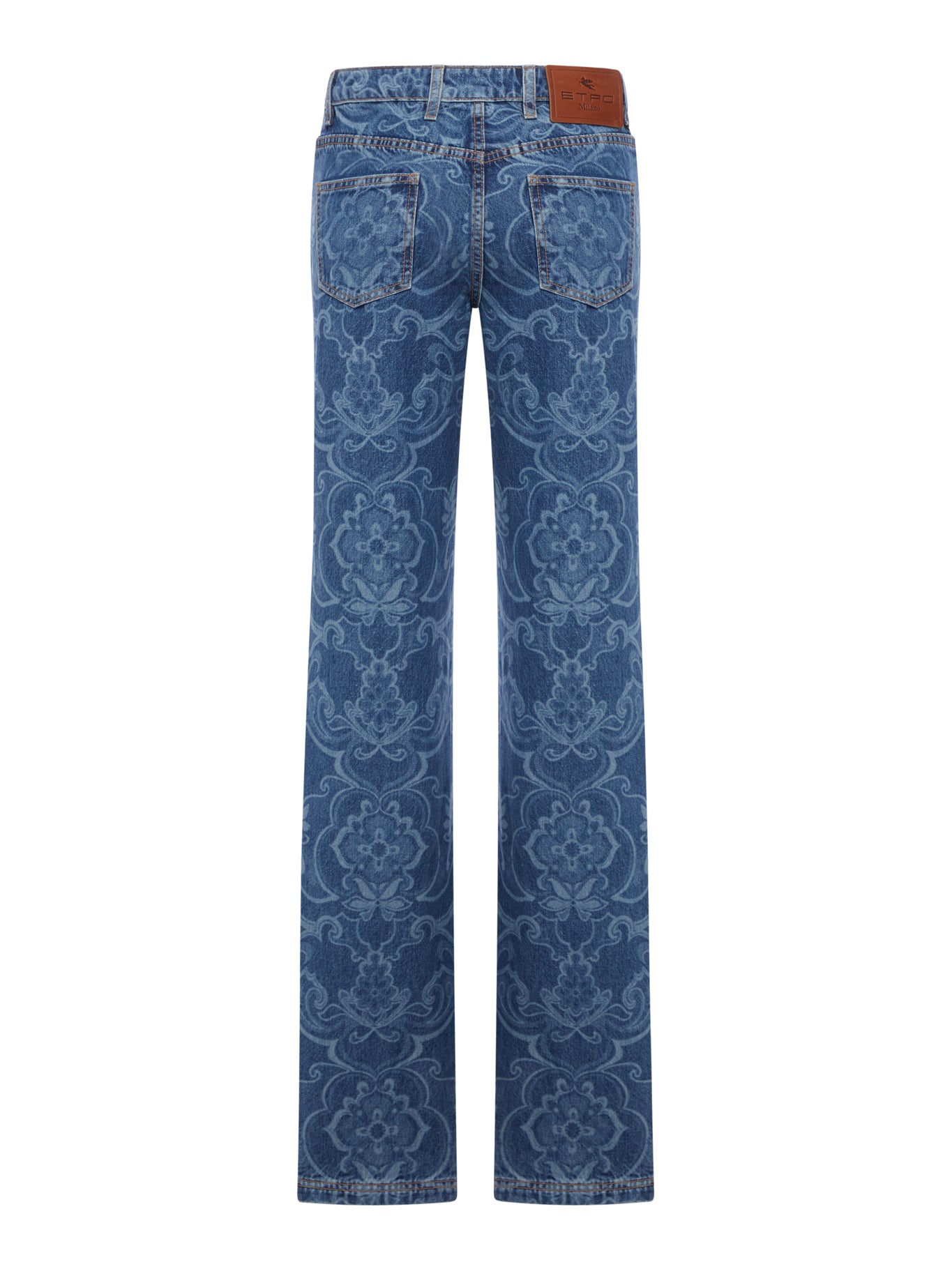 Etro JACQUARD DENIM JEANS WITH ORNAMENTAL PATTERN, view 2