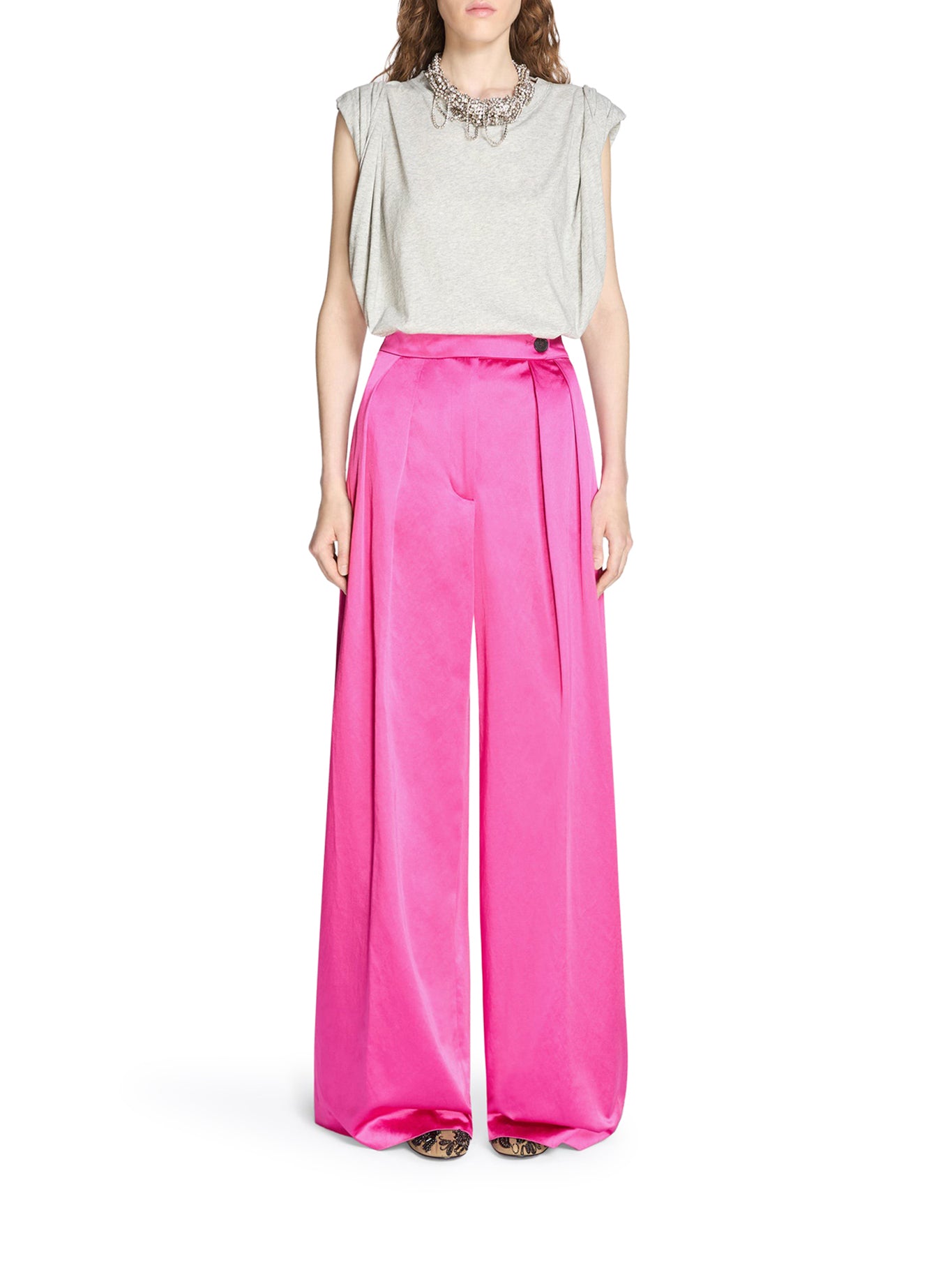 Dries Van Noten WIDE TROUSERS WITH PLEATED PANTS, view 2