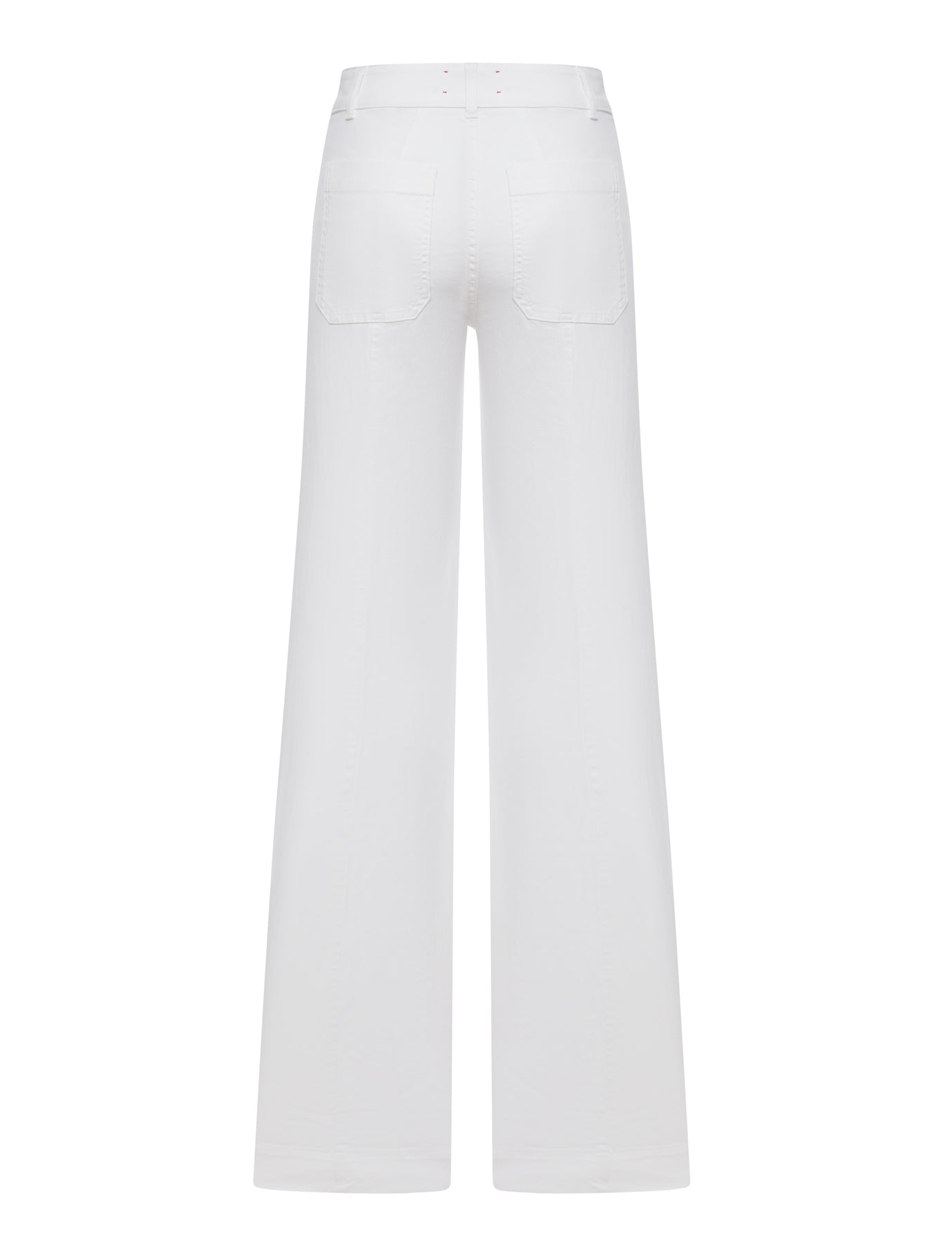 Seafarer WIDE-LEG JANE JEANS IN WHITE COTTON WITH GOLD BUTTONS, view 2