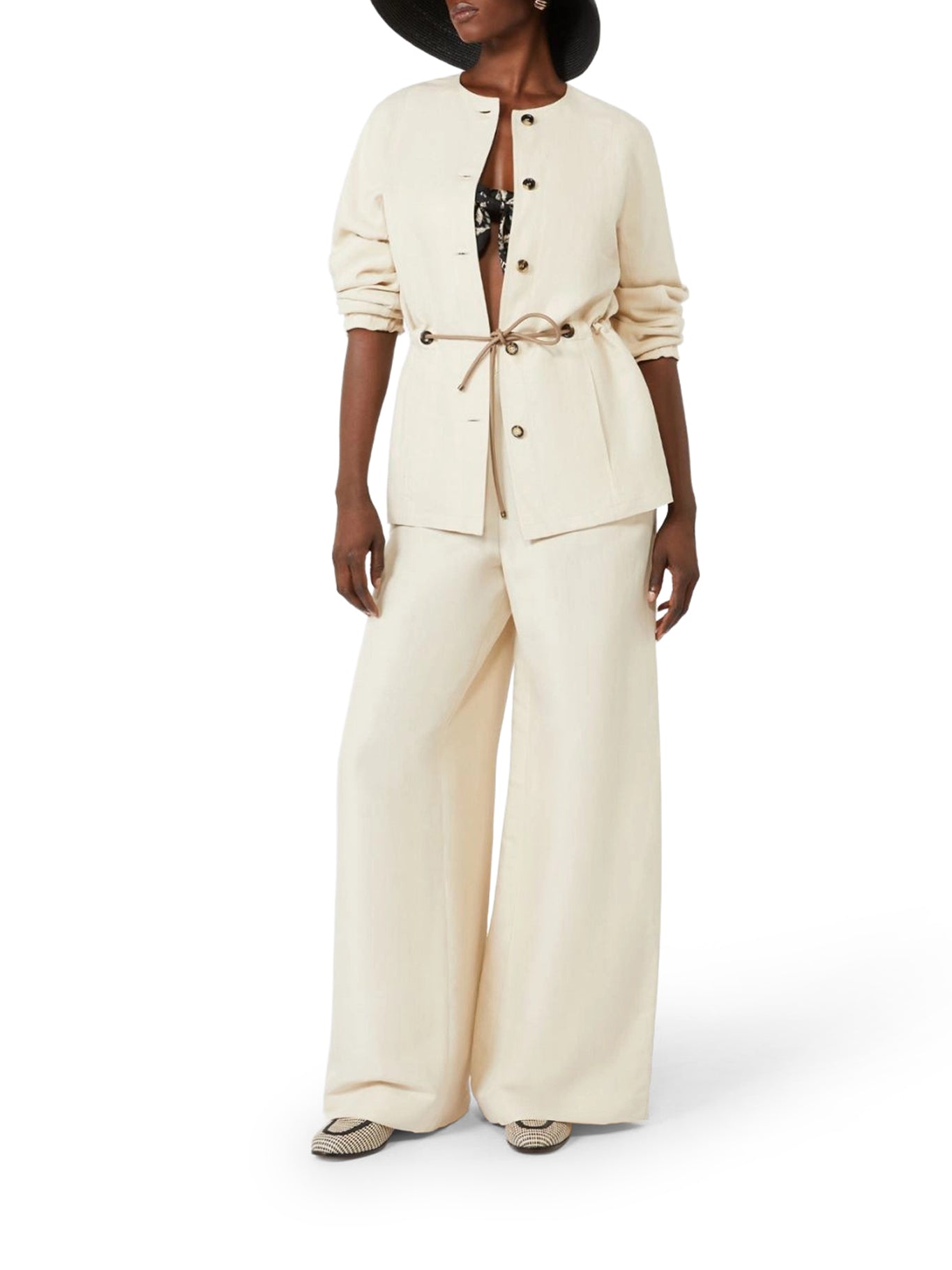 Max Mara LINEN AND SILK TROUSERS, view 2