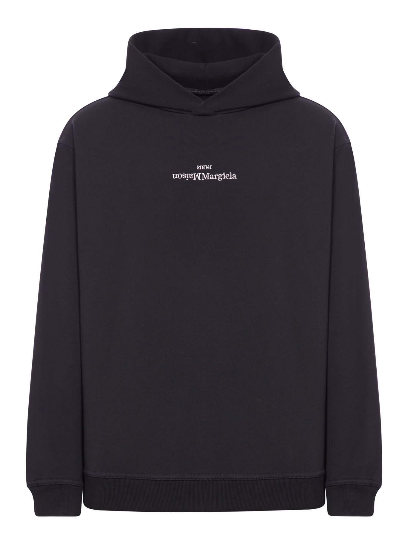 Maison Margiela OVERSIZED BLACK COTTON SWEATSHIRT