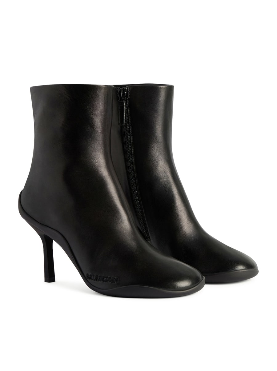 Balenciaga SHIBUYA 80MM SHINY SHEEPSKIN ANKLE BOOTS, view 4