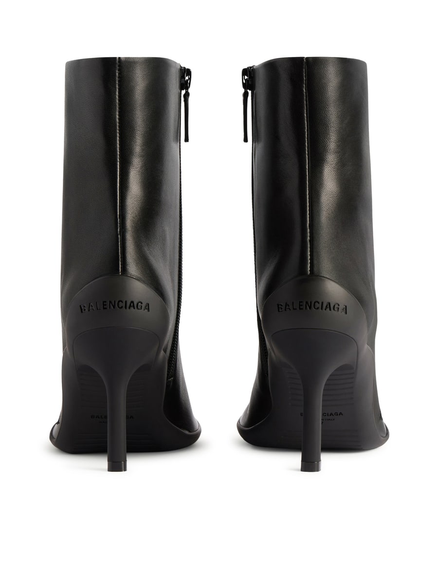Balenciaga SHIBUYA 80MM SHINY SHEEPSKIN ANKLE BOOTS, view 5