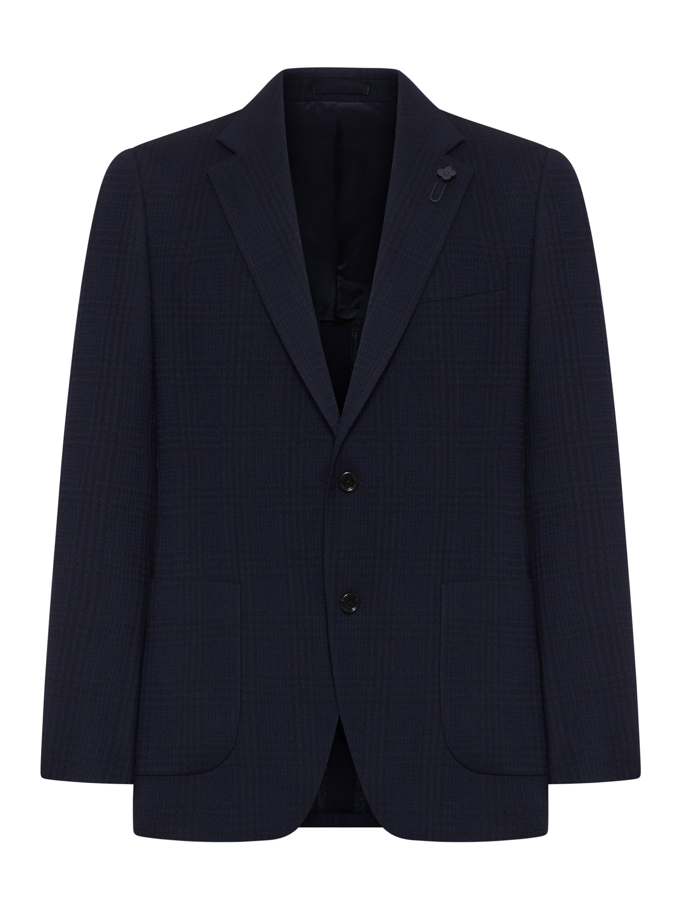 Lardini SINGLE-BREASTED TAILORED JACKET IN CHECK FABRIC